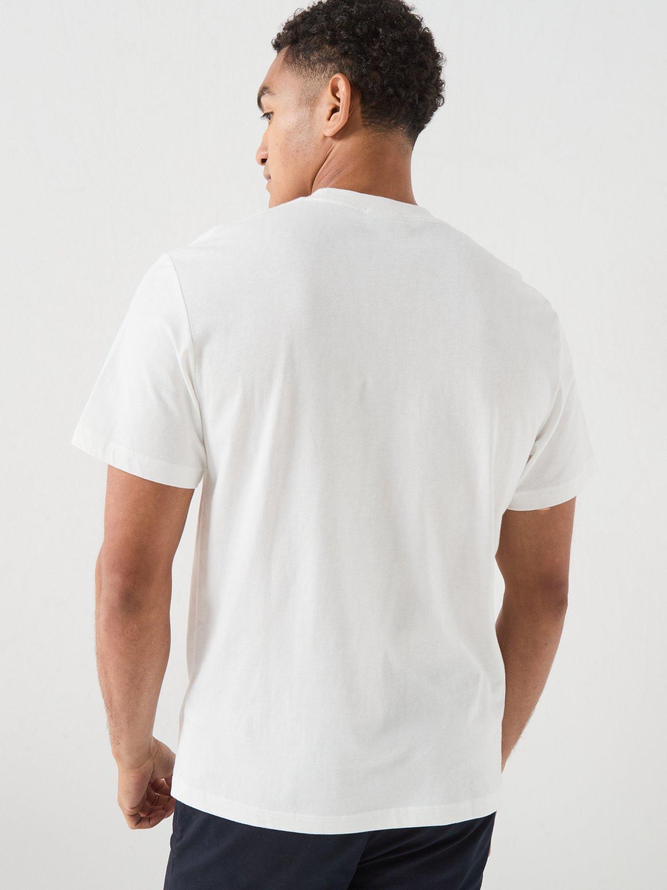 Image 2 of 6 of Lacoste Premium Graphic T-Shirt - White