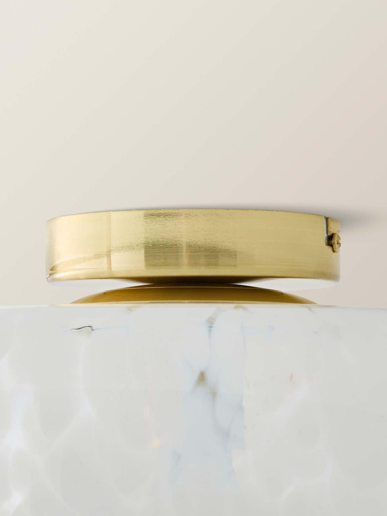 Image 4 of 6 of ValueLights India Large Gold Flush Ceiling Light With Confetti Glass Shade