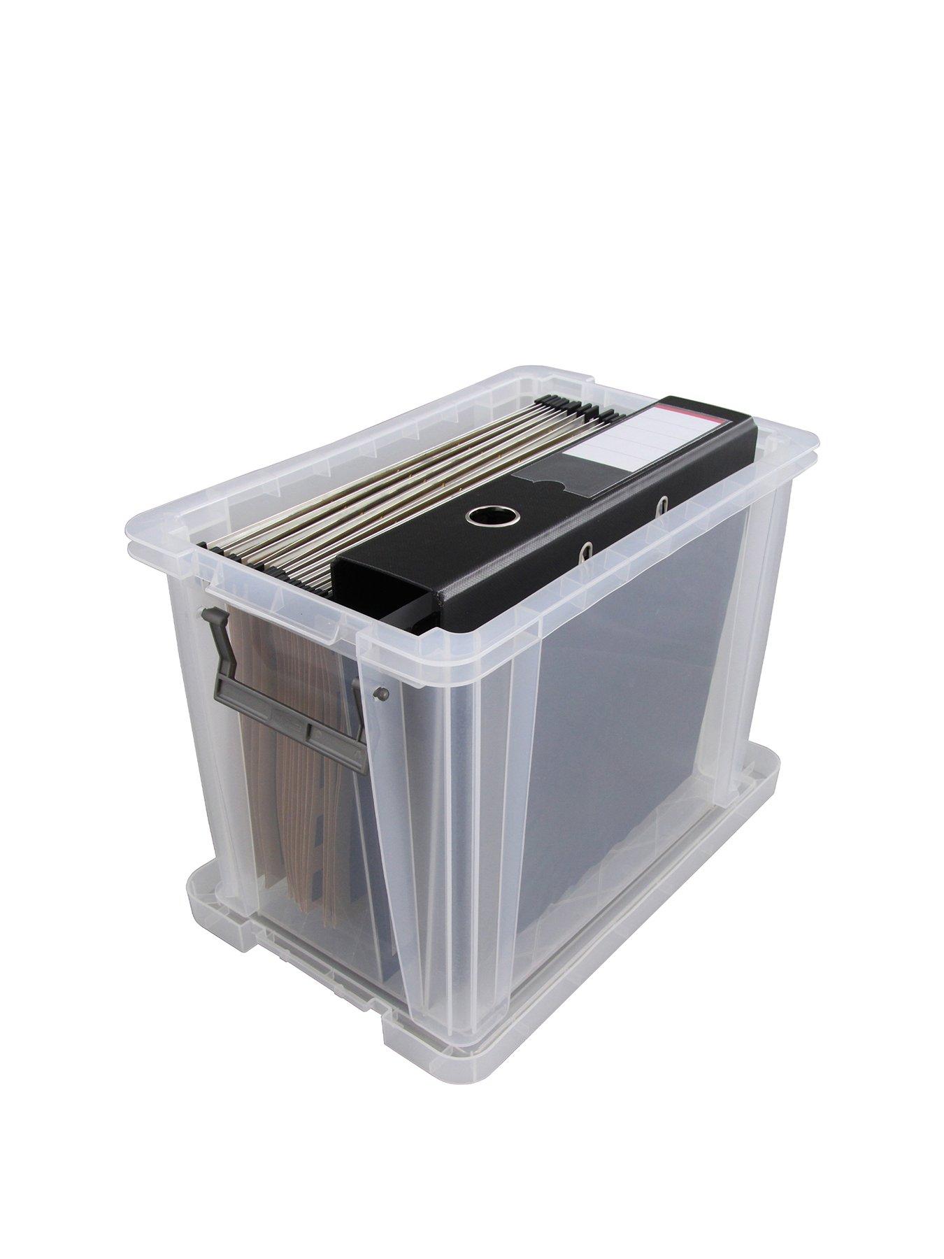Image 2 of 2 of Whitefurze Allstore Stackable Storage Box 26l With Lid - Clear