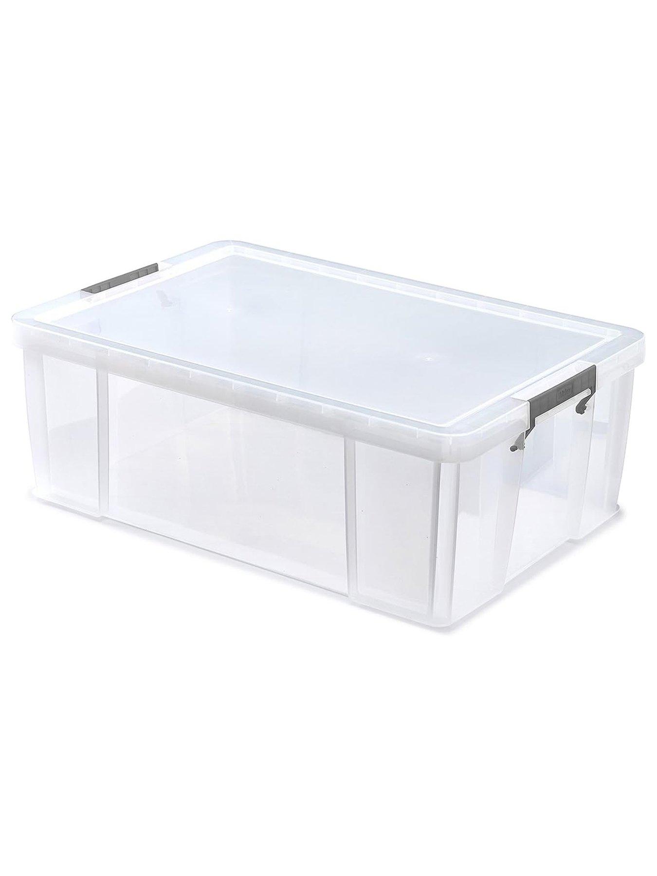Image 1 of 4 of Whitefurze Allstore 51l Plastic Storage Box With Lid & Clamps