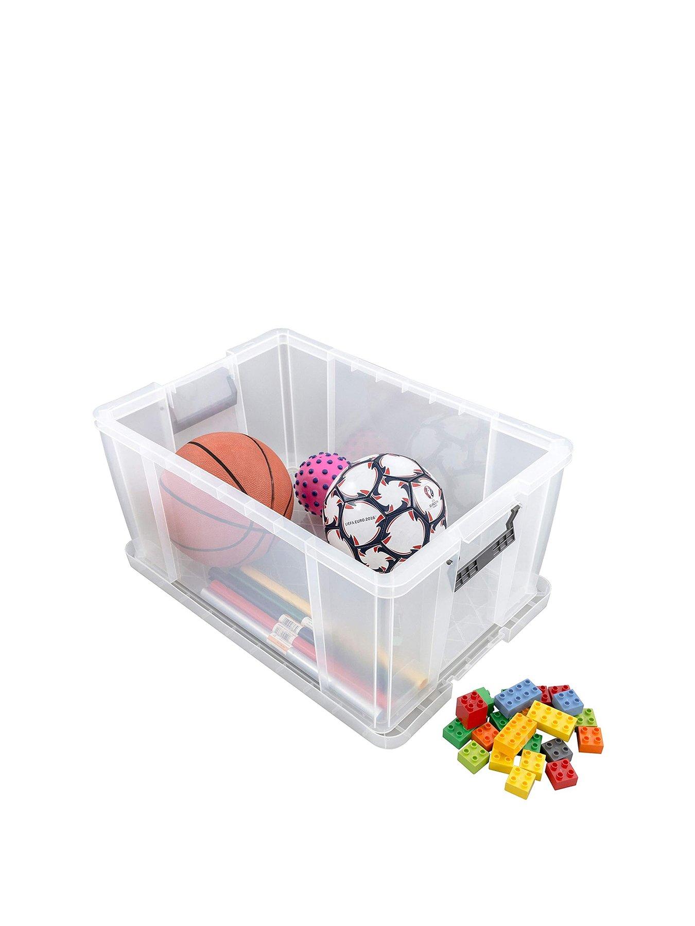 Image 2 of 5 of Whitefurze Whitefurze Allstore 70l Plastic Storage Box With Lid &amp; Clamps
