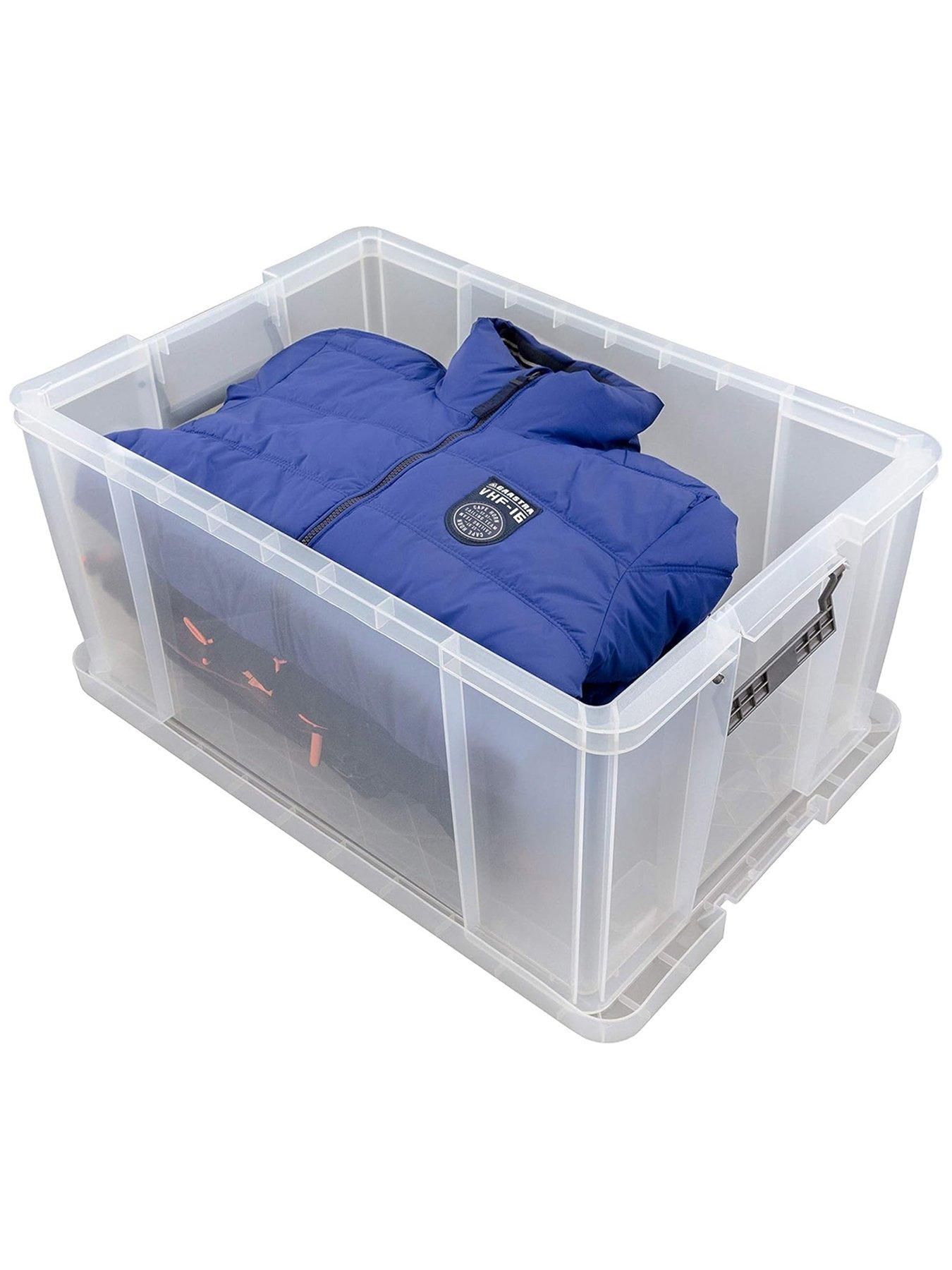 Image 3 of 5 of Whitefurze Whitefurze Allstore 70l Plastic Storage Box With Lid &amp; Clamps