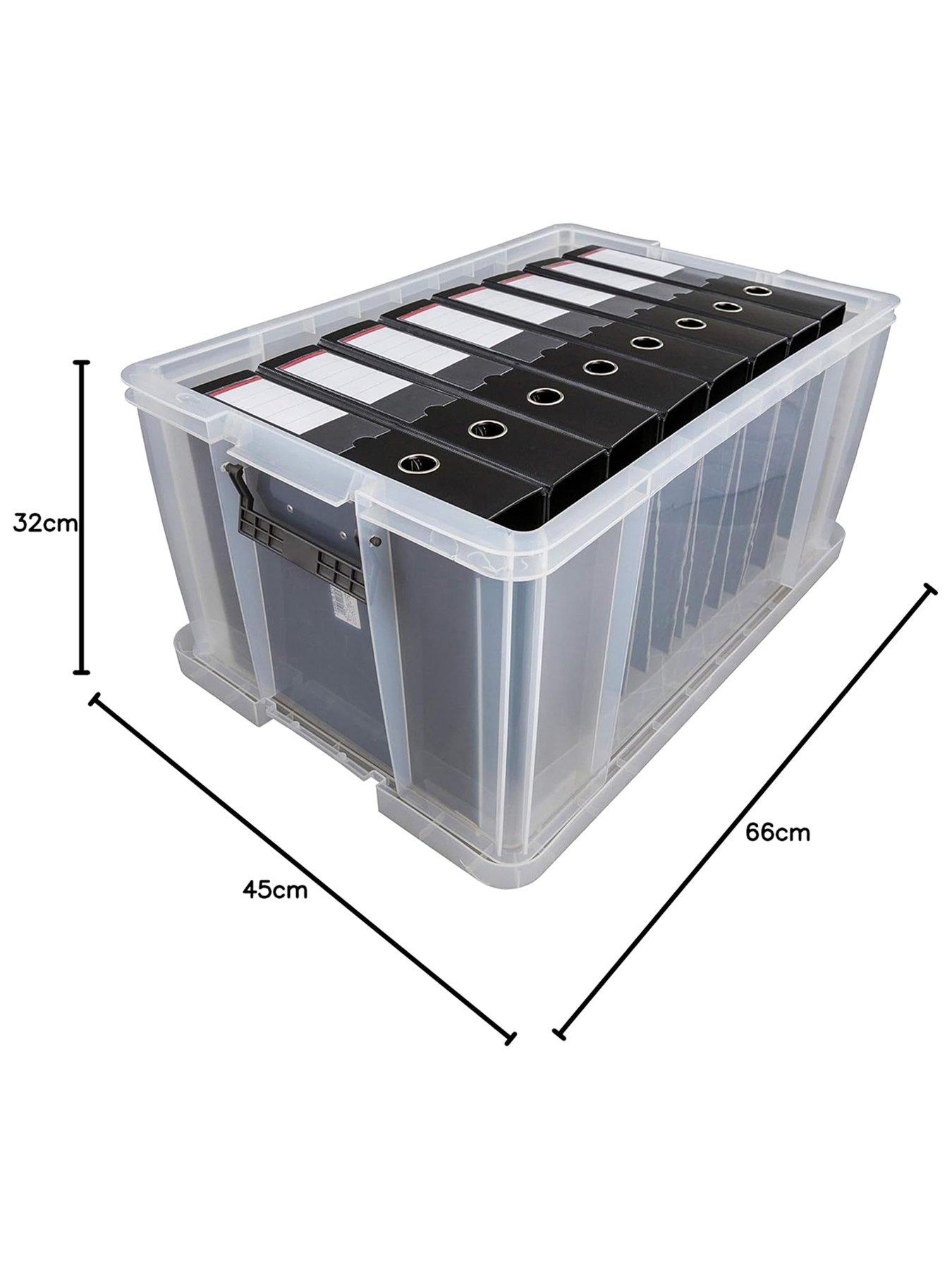 Image 5 of 5 of Whitefurze Whitefurze Allstore 70l Plastic Storage Box With Lid &amp; Clamps