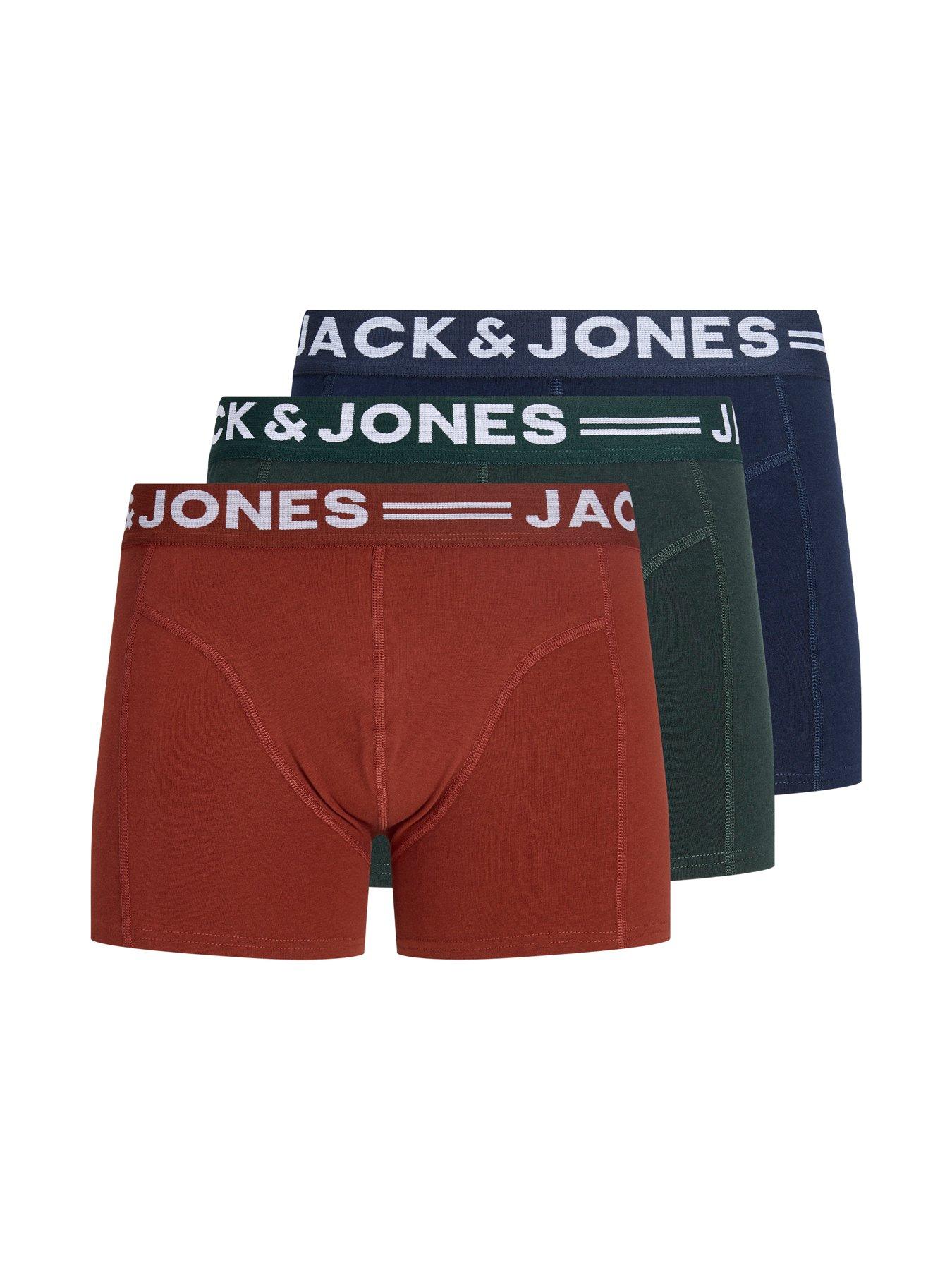 Image 1 of 3 of Jack & Jones Jack &amp; Jones Plus Sense 3 Pack Trunks