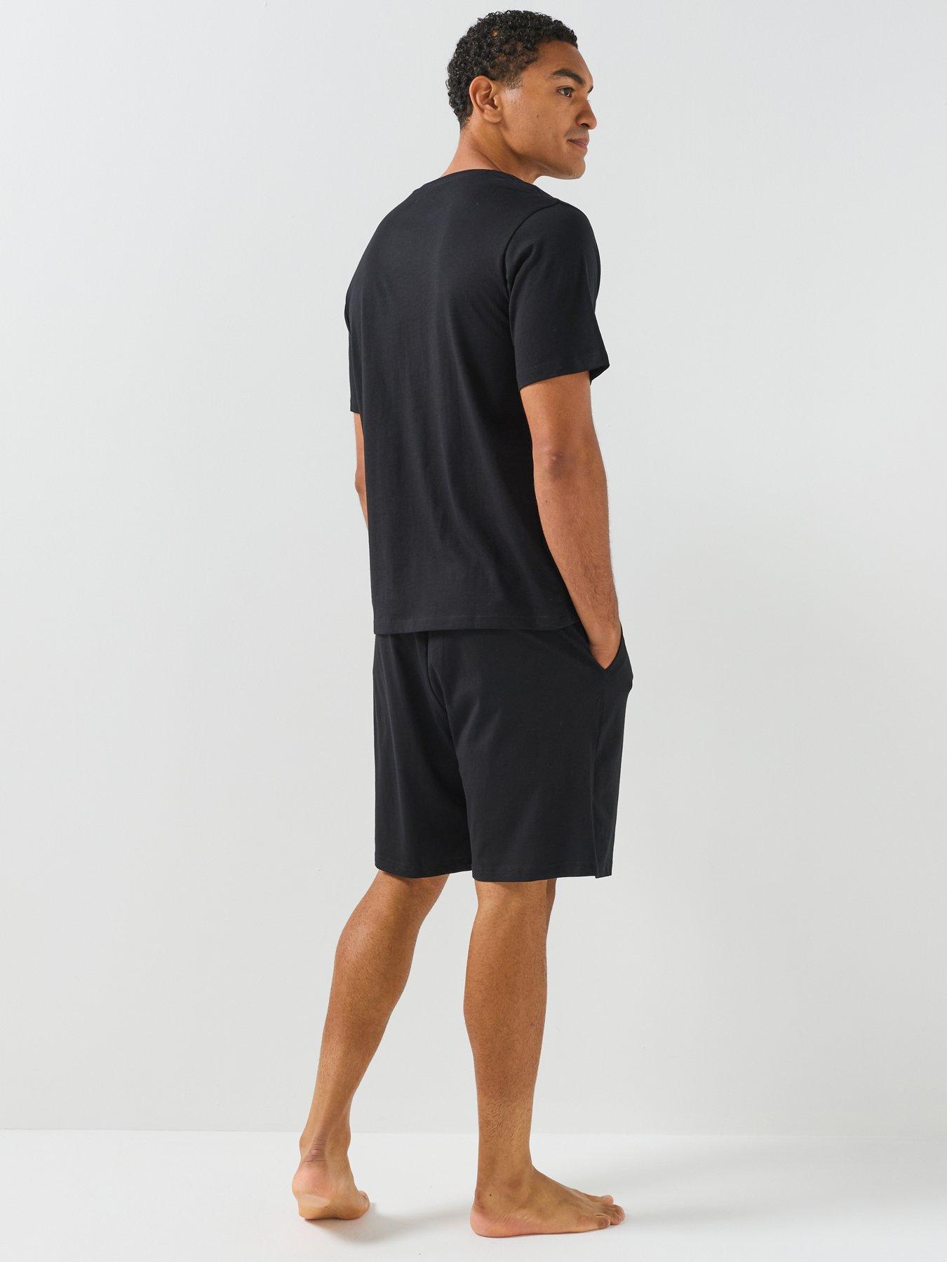 Image 2 of 6 of Jack & Jones Everest T-Shirt And Trousers Pyjama Set - Black
