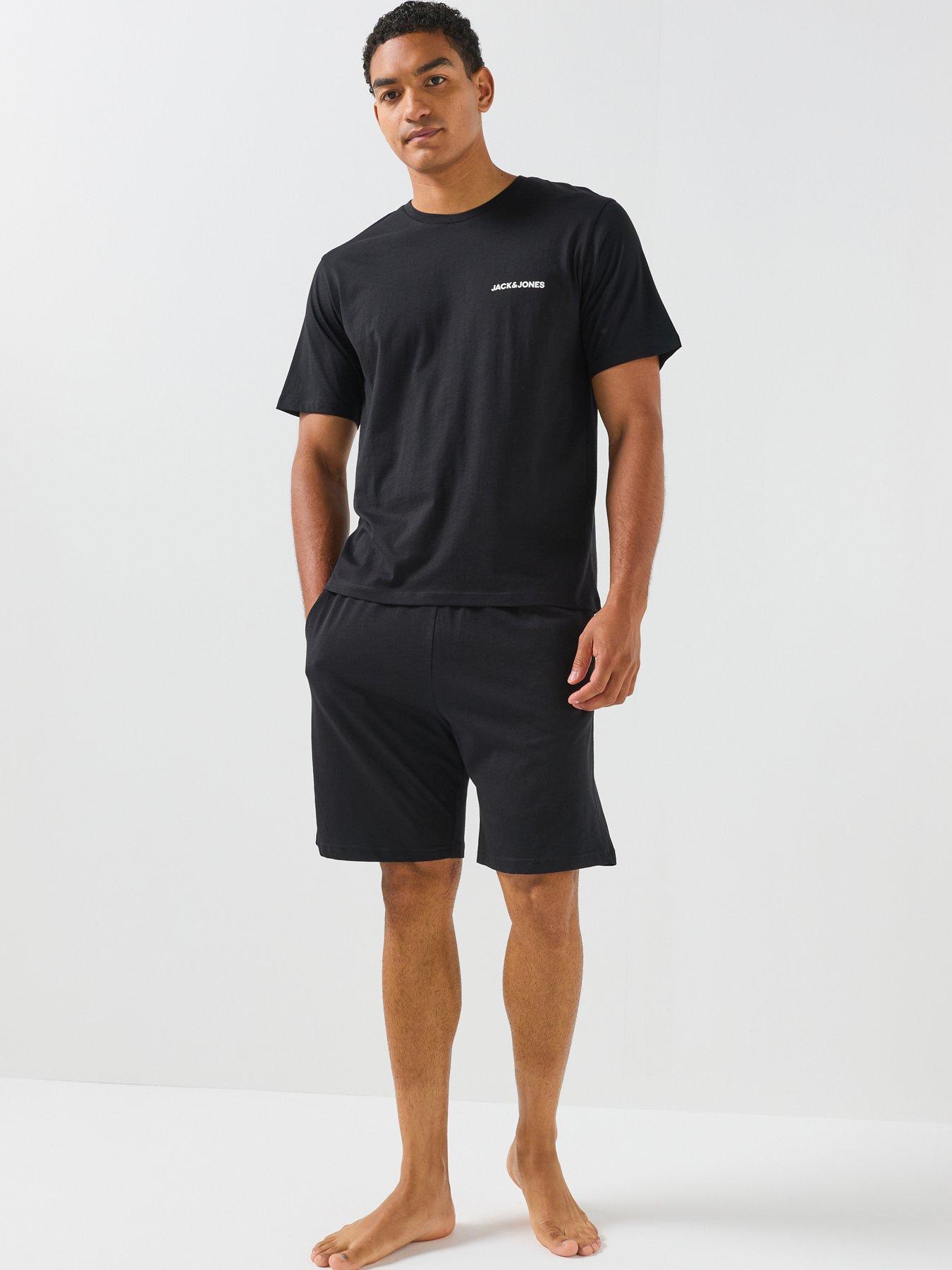 Image 3 of 6 of Jack & Jones Everest T-Shirt And Trousers Pyjama Set - Black