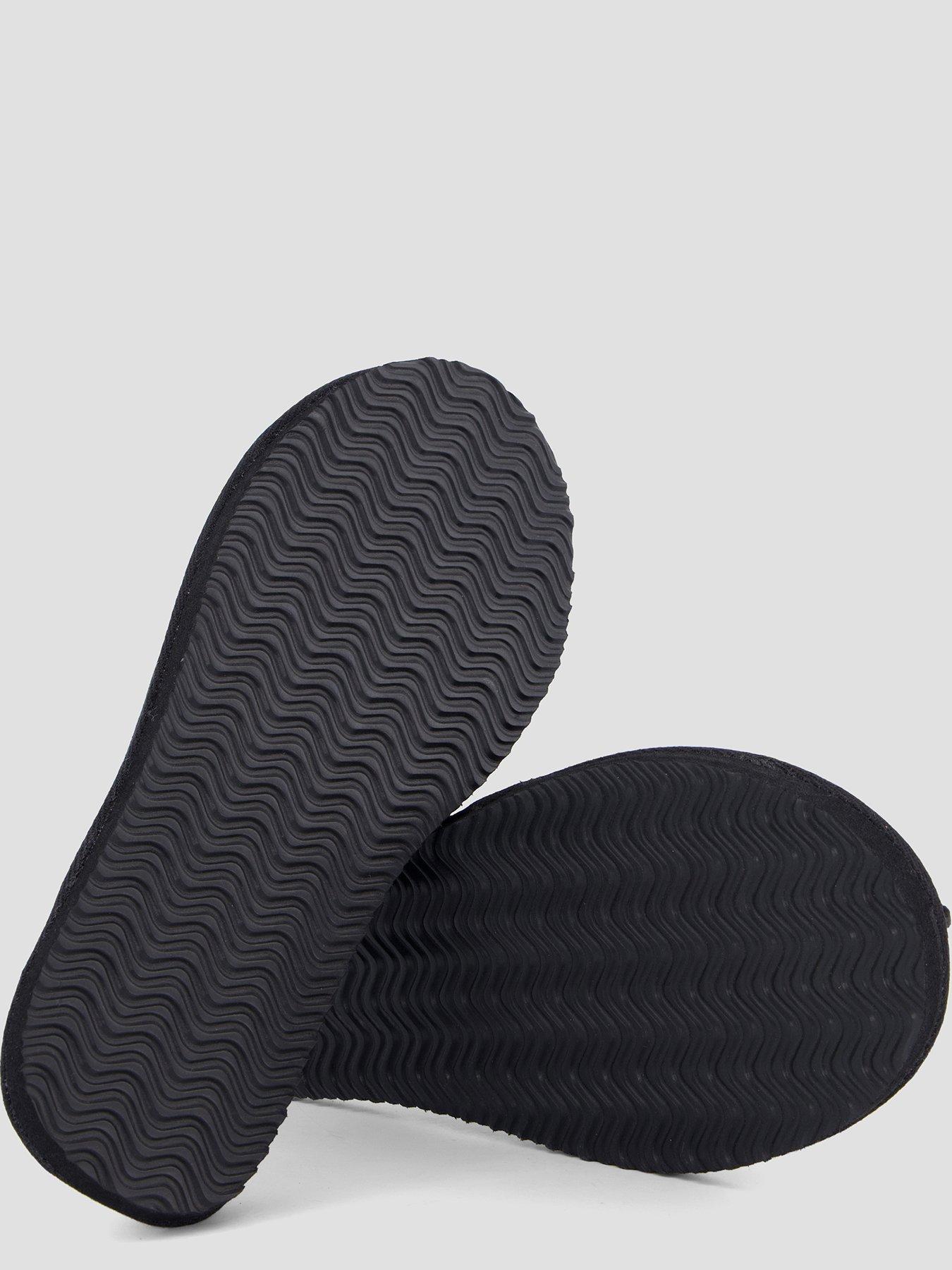 Image 4 of 7 of Jack & Jones Mens Microfiber Slip-On Mule Slippers - Anthracite