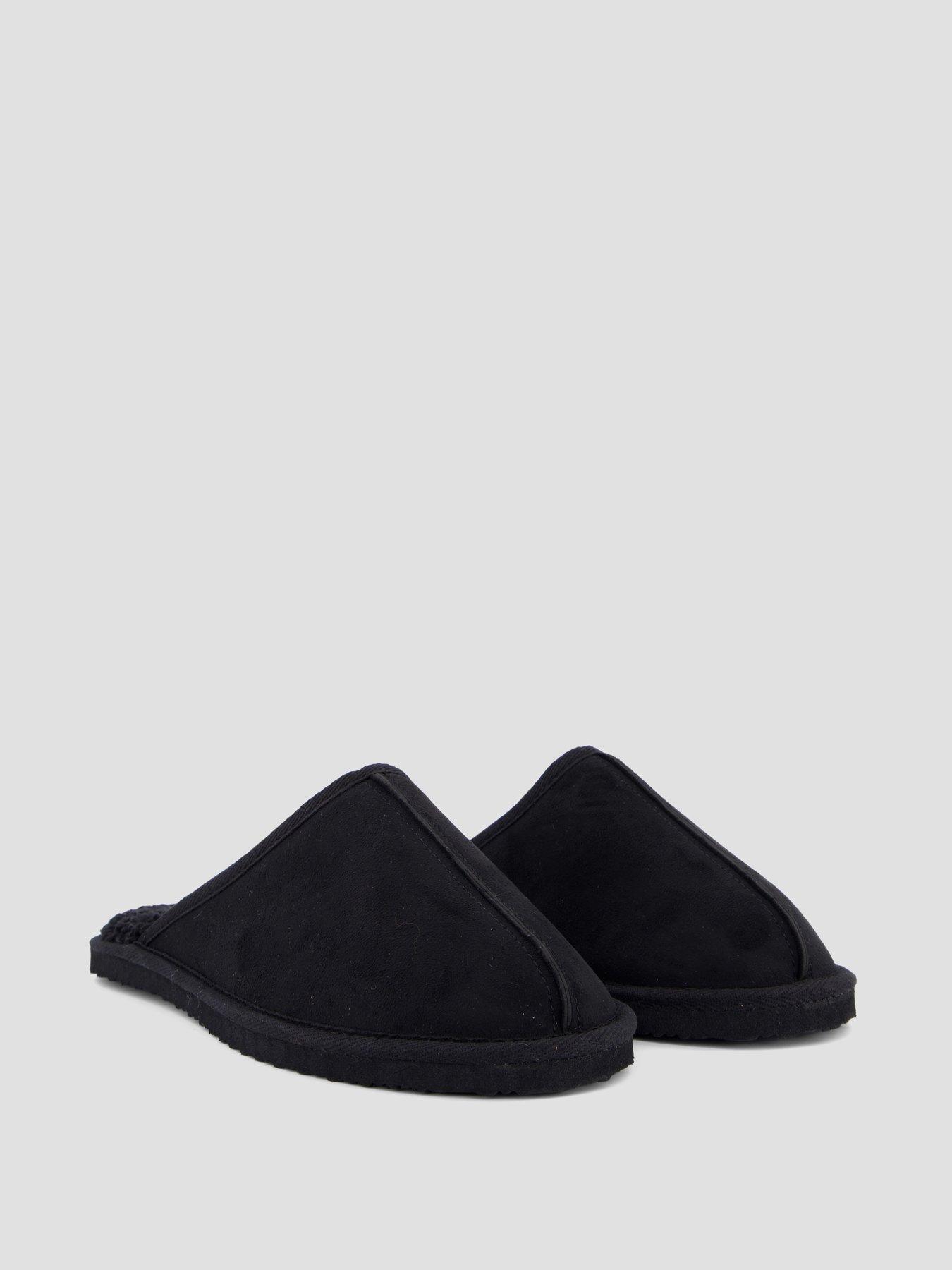 Image 6 of 7 of Jack & Jones Mens Microfiber Slip-On Mule Slippers - Anthracite