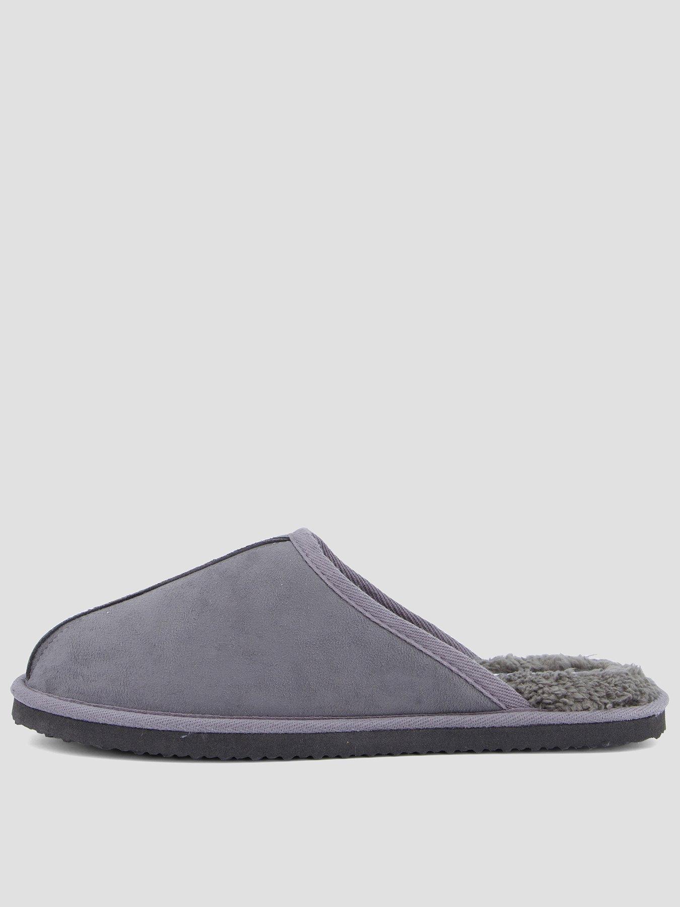 Image 1 of 7 of Jack & Jones Mens Soft Lined Slip-On Mule Slippers - Castlerock