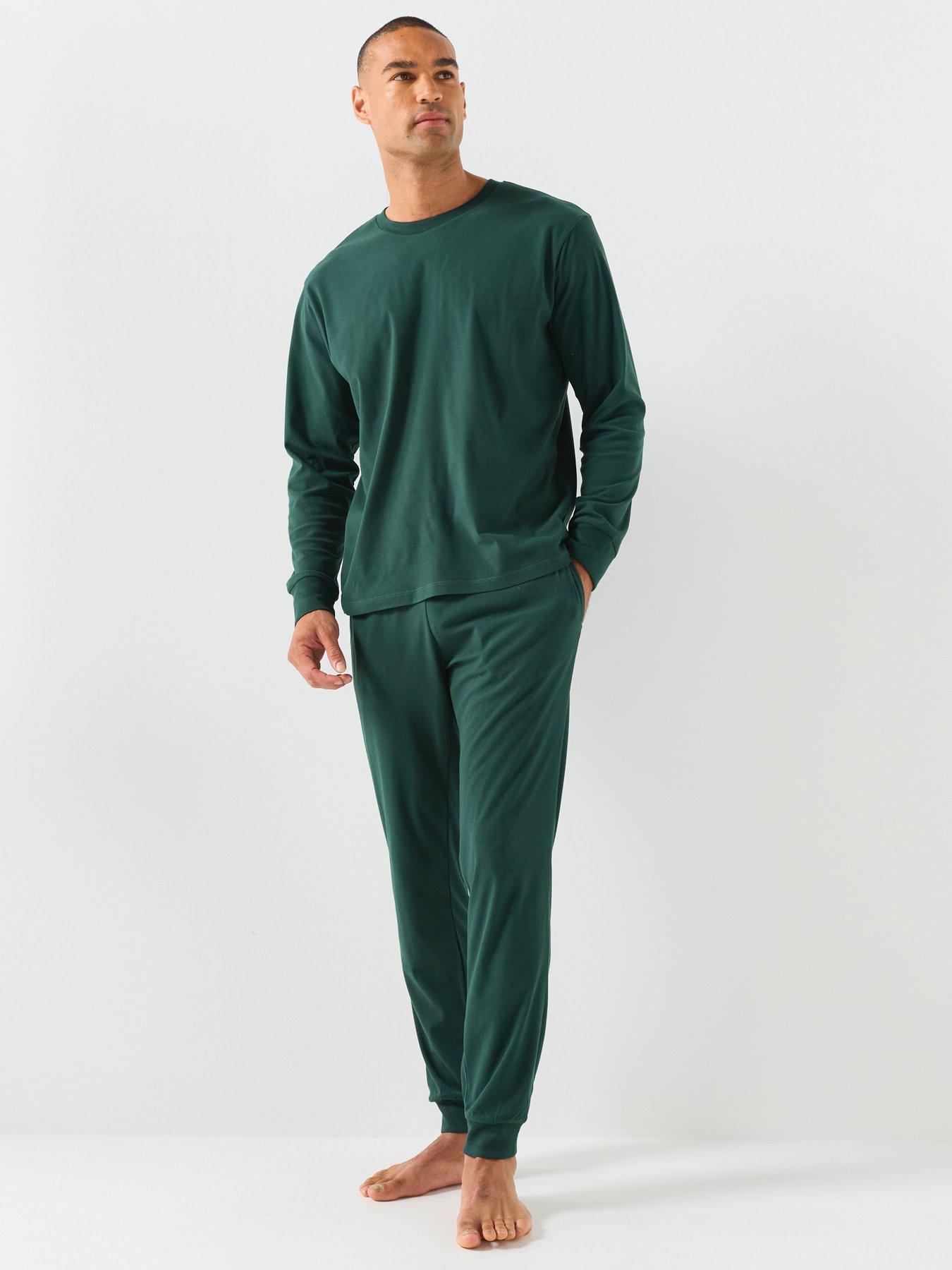 Image 1 of 5 of Jack & Jones Solid Lounge Set - Dark Green