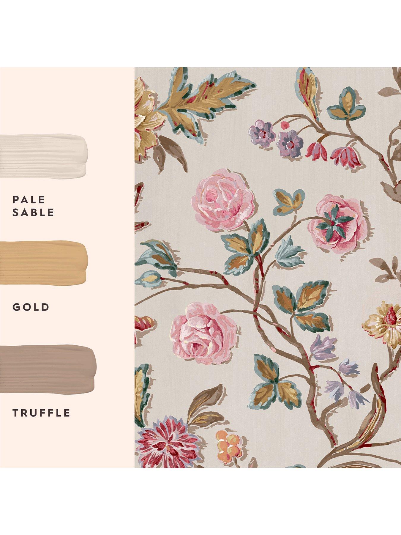 Image 4 of 4 of Laura Ashley Lingmell Trail Pale Sable Wallpaper