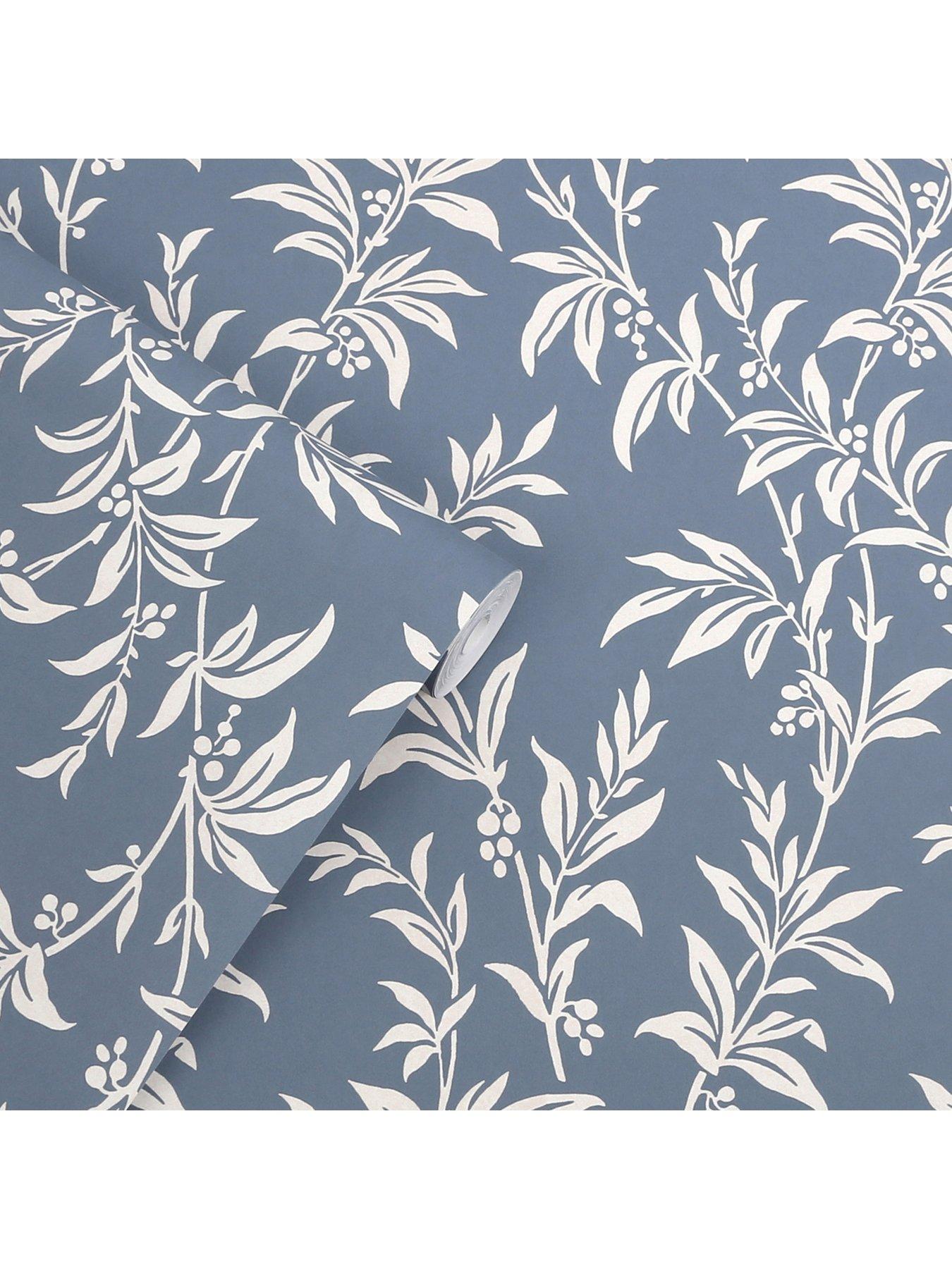 Image 3 of 4 of Laura Ashley Paxford Leaves Dark Seaspray Wallpaper