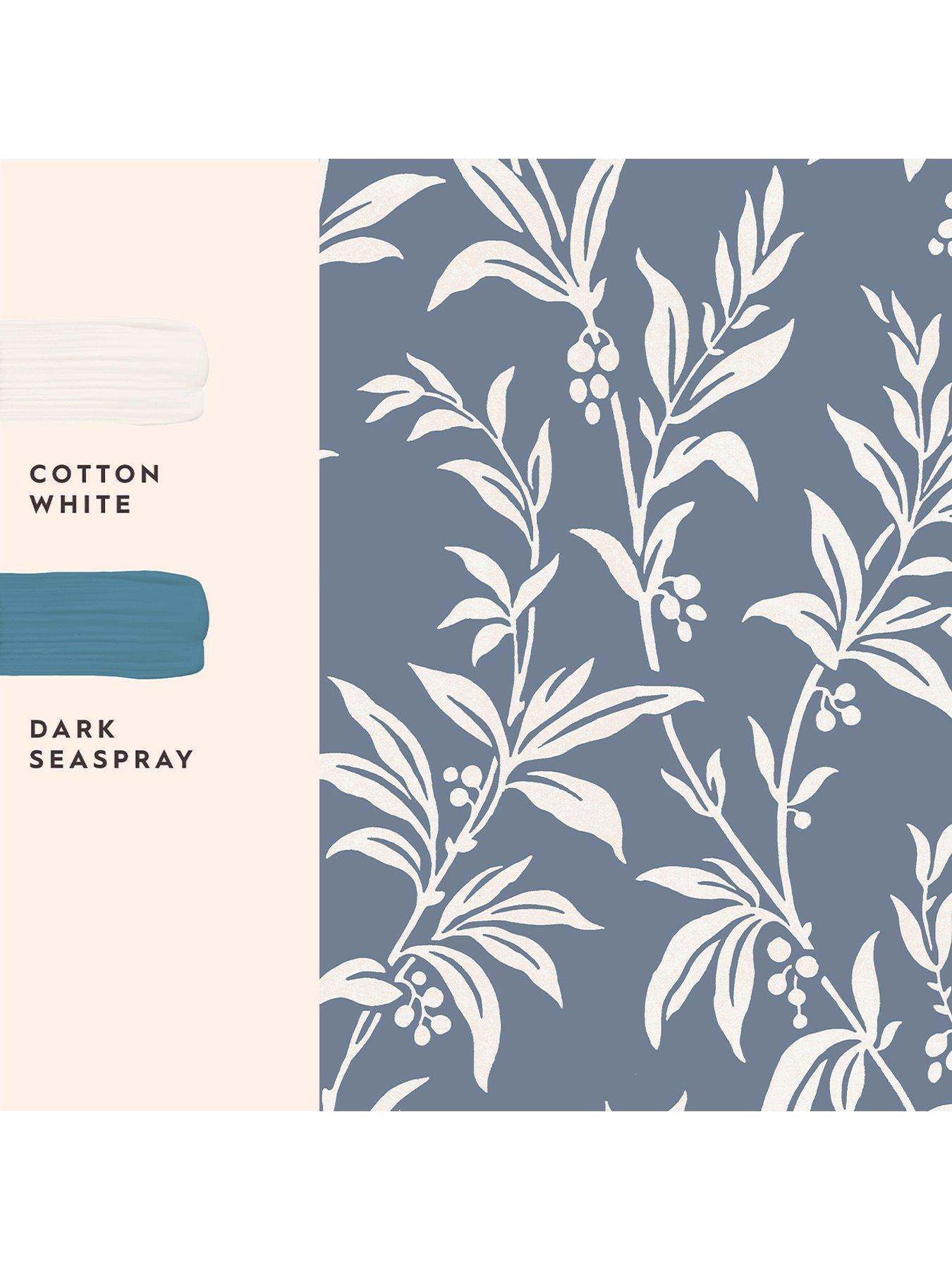 Image 4 of 4 of Laura Ashley Paxford Leaves Dark Seaspray Wallpaper