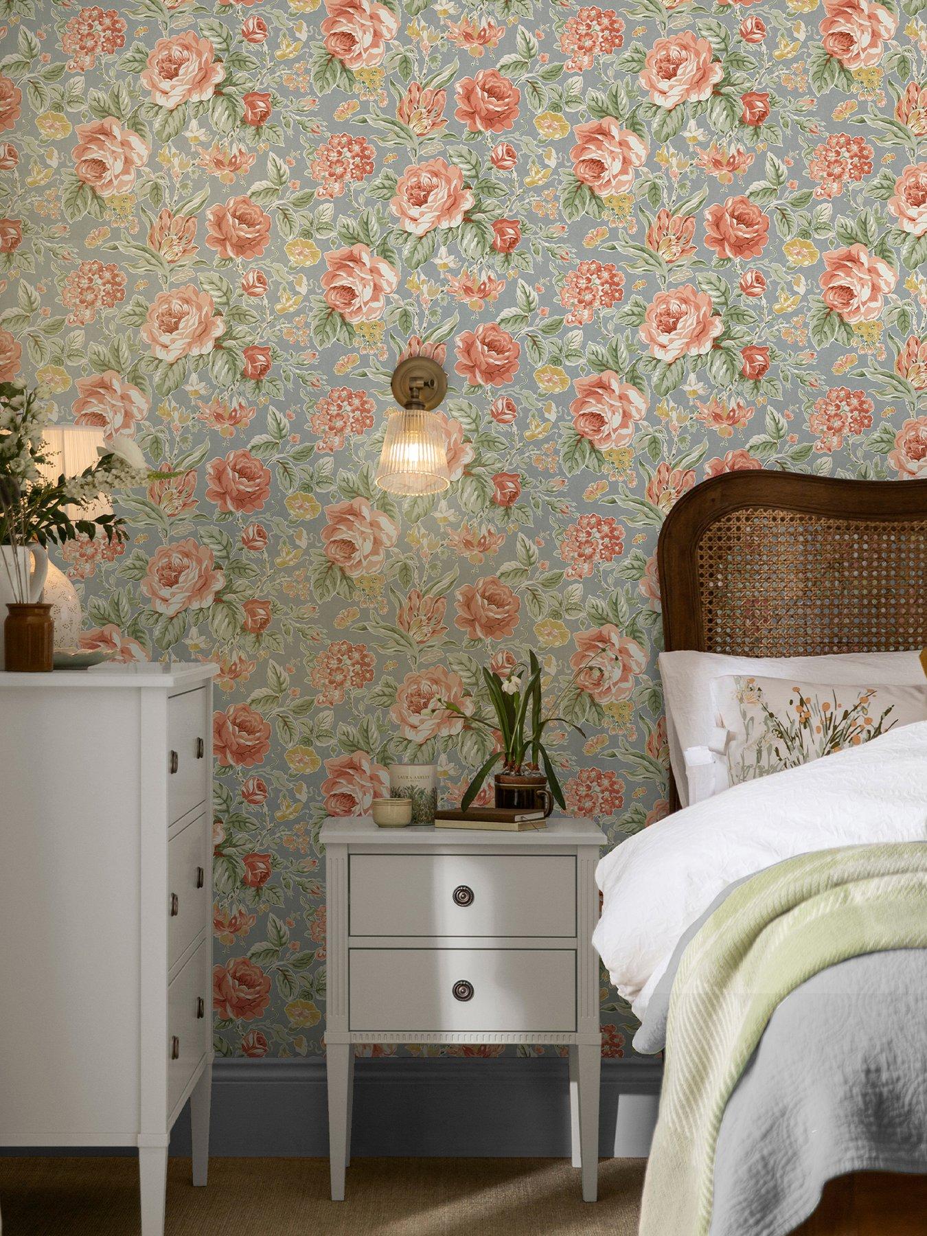 Laura Ashley Laura Ashley Wild Roses Ochre Yellow Wallpaper