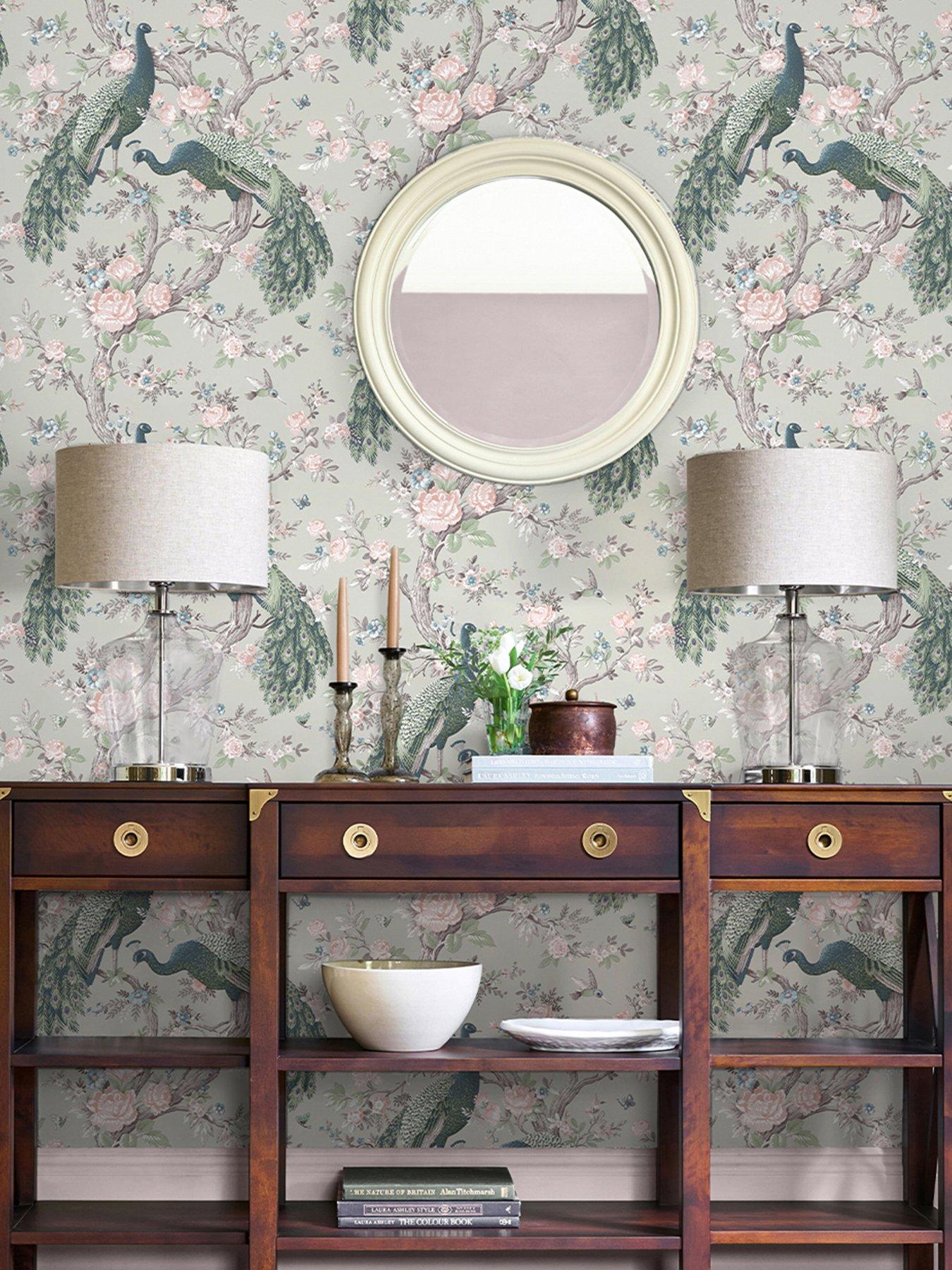 Laura Ashley Belvedere Sage Green Wallpaper