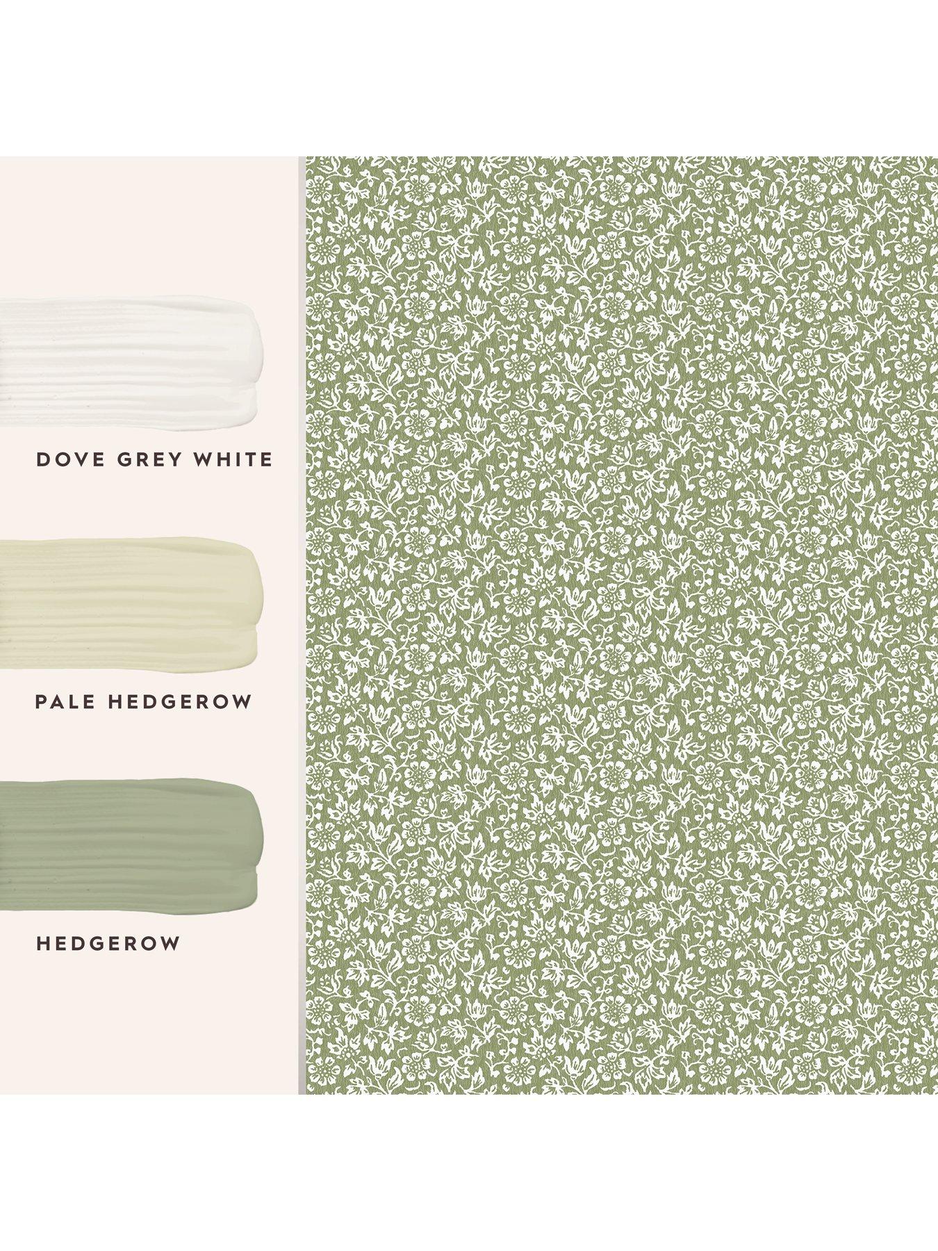 Image 4 of 4 of Laura Ashley Sweet Alyssum Moss Green Wallpaper