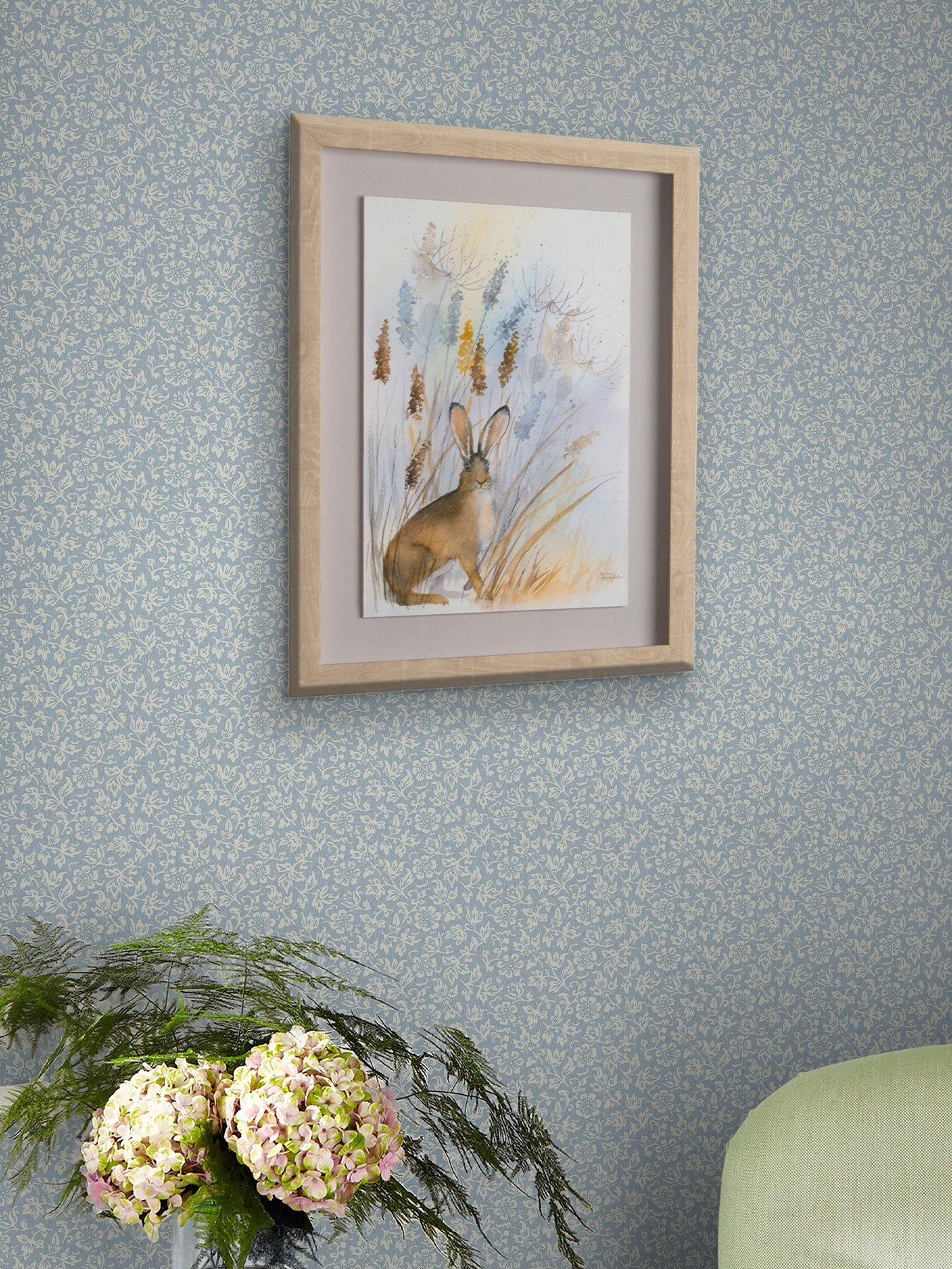 Laura Ashley Sweet Alyssum Pale Seaspray Blue Wallpaper