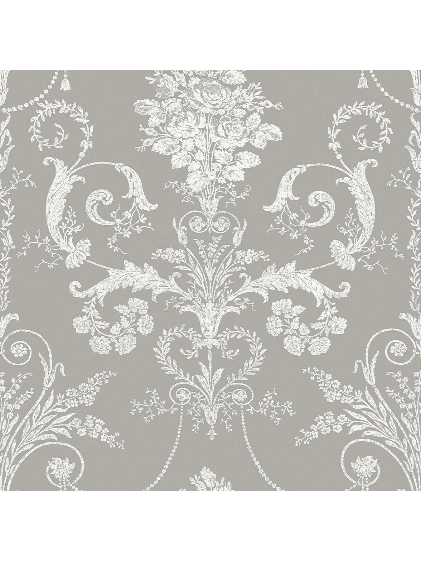 Image 2 of 4 of Laura Ashley Josette Steel Wallpaper