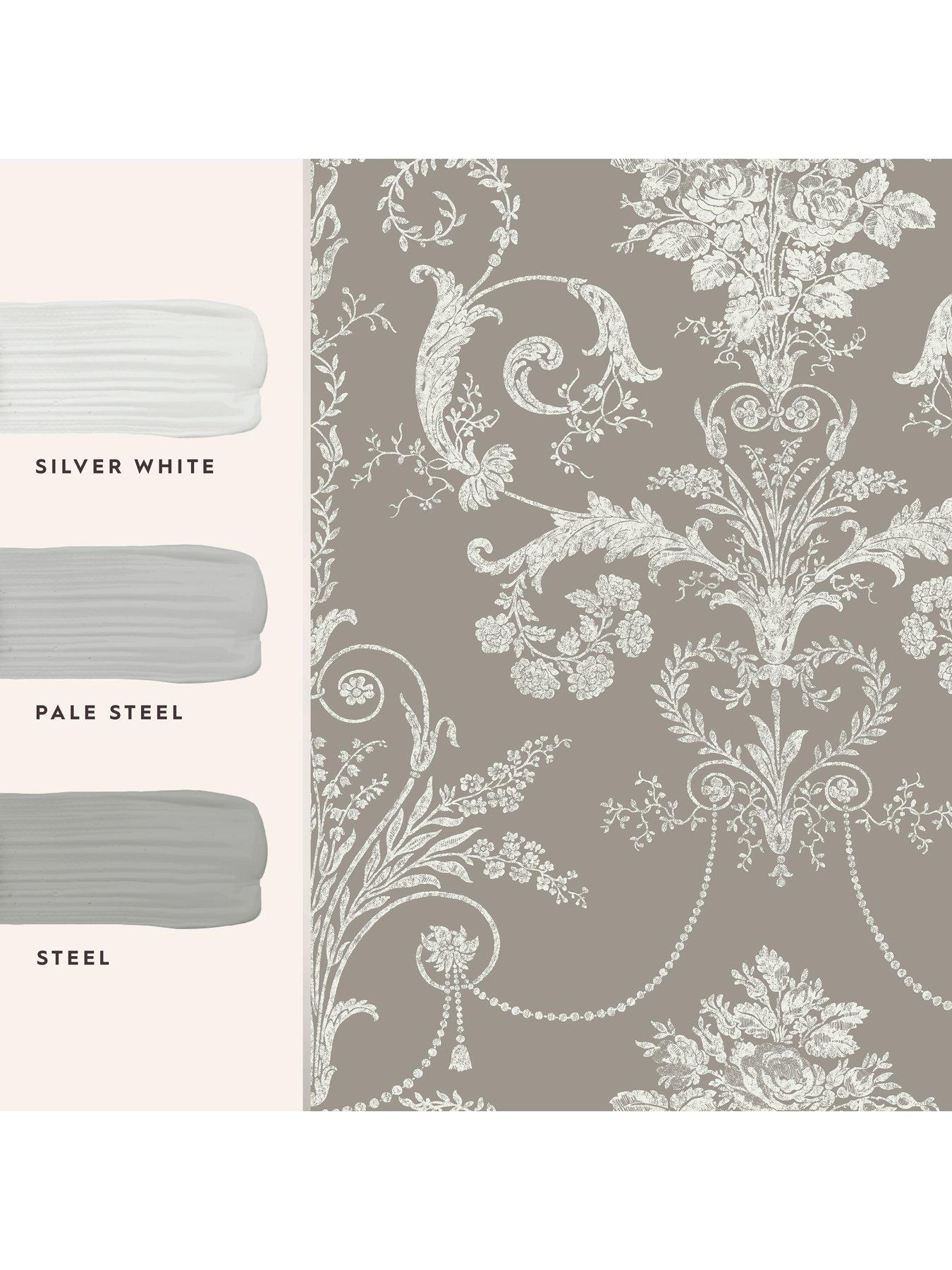 Image 4 of 4 of Laura Ashley Josette Steel Wallpaper