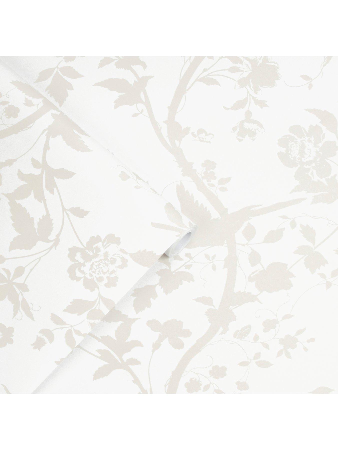 Image 3 of 4 of Laura Ashley Oriental Garden Pearlescent White Wallpaper