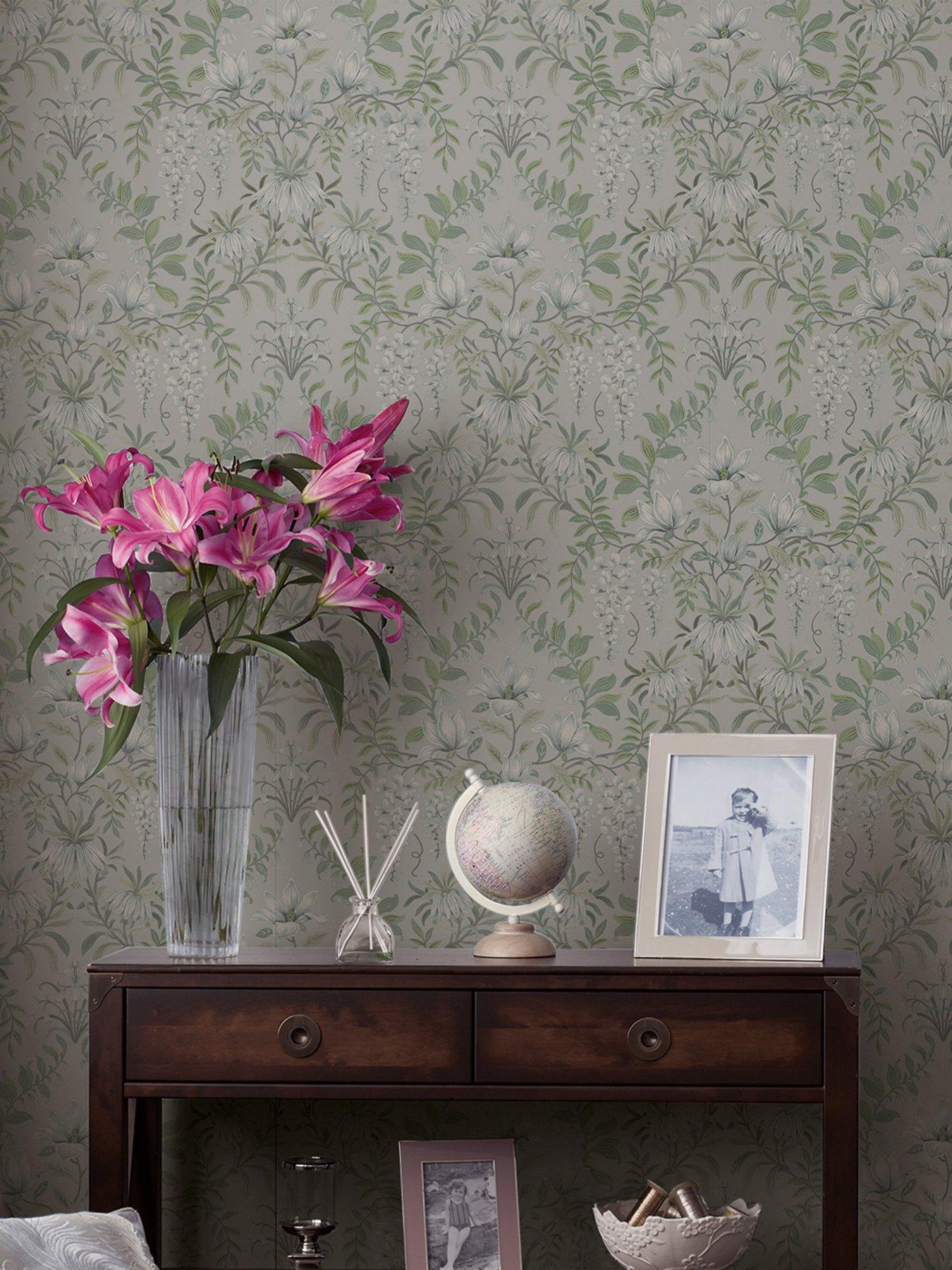 Laura Ashley Parterre Sage Wallpaper