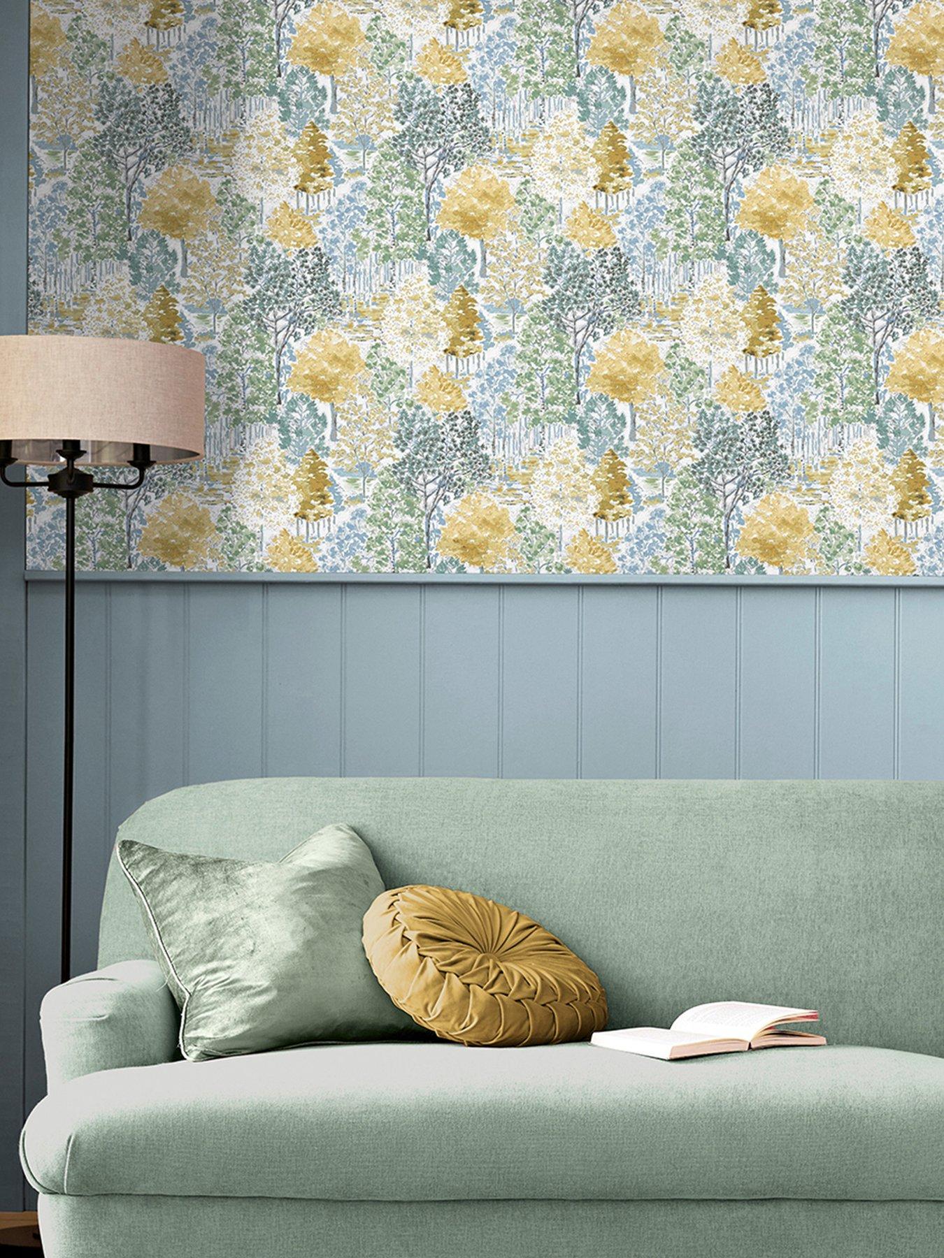 Laura Ashley Laura Ashley Bernwood Ochre Yellow Wallpaper