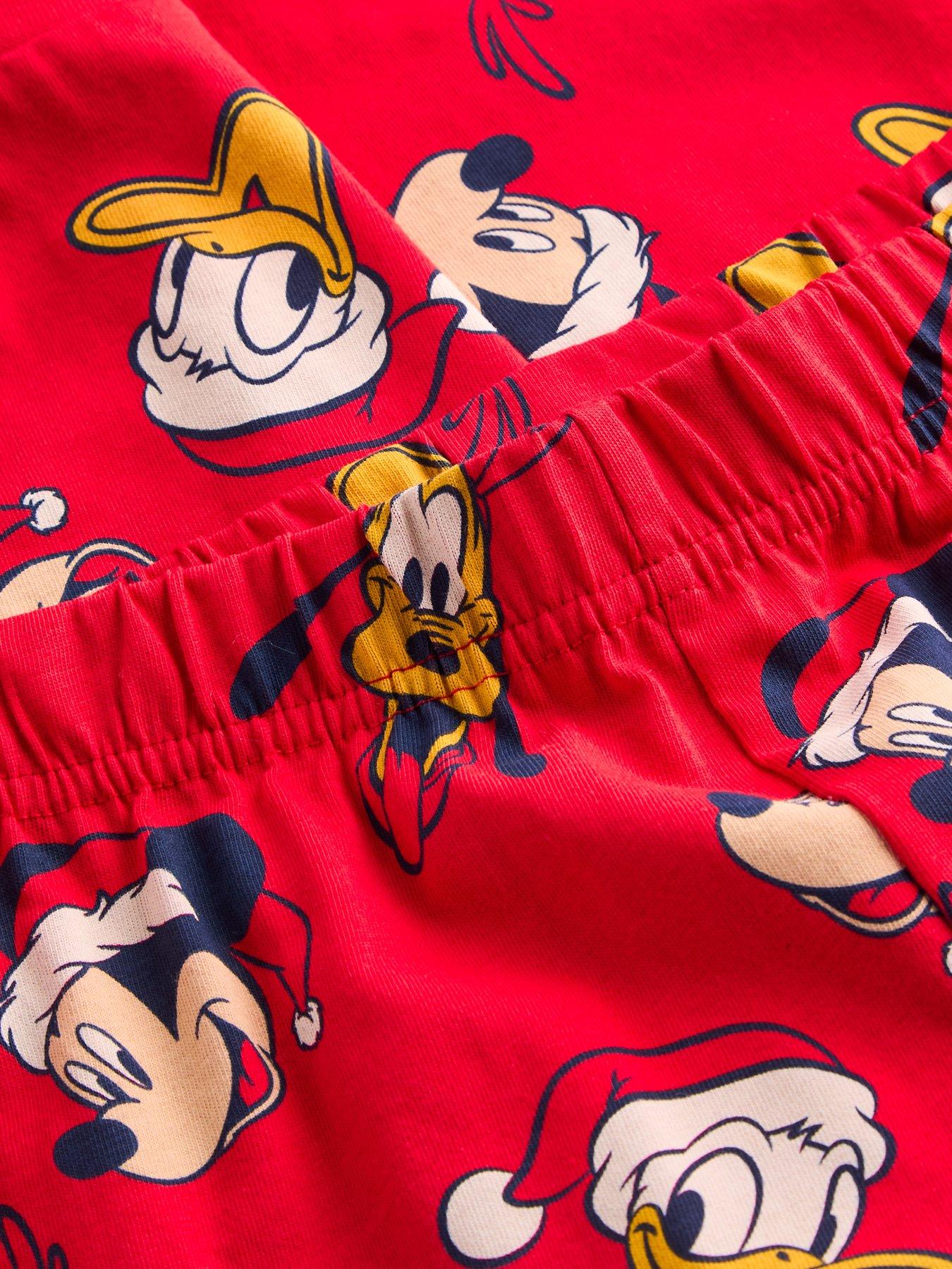 Image 4 of 5 of The Very Collection Boys Festive Mickey Mouse Print Pyjamas - Red