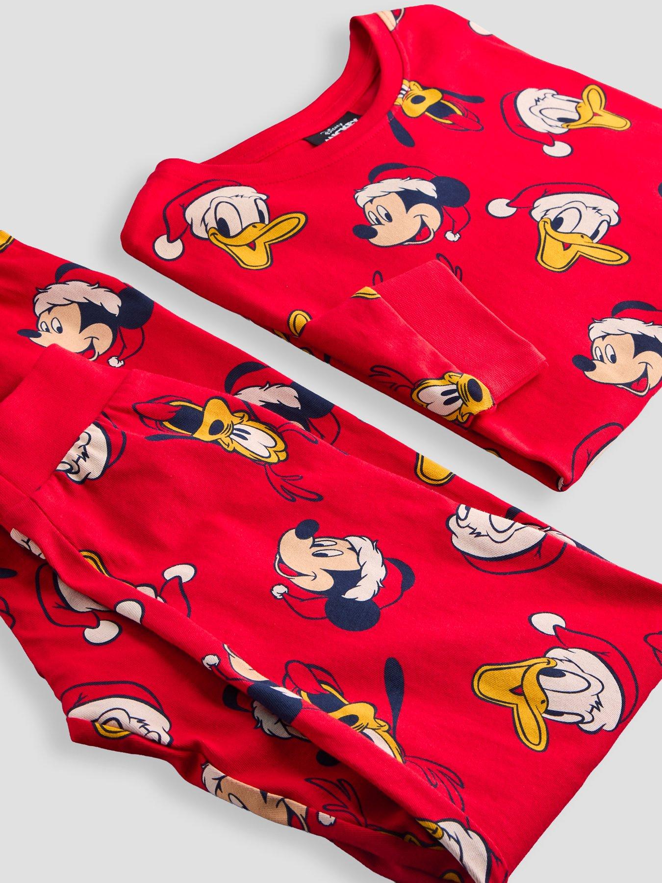 Image 5 of 5 of The Very Collection Boys Festive Mickey Mouse Print Pyjamas - Red