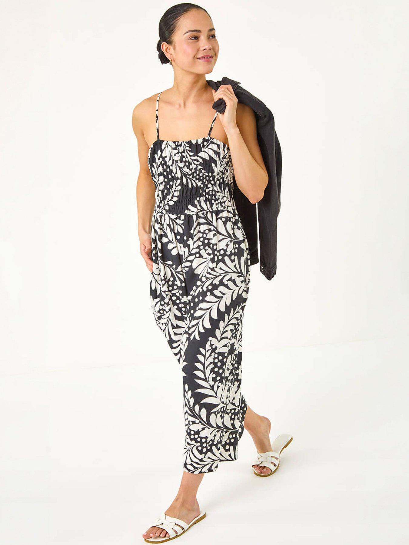 Roman Petite Shirred Bodice Jumpsuit