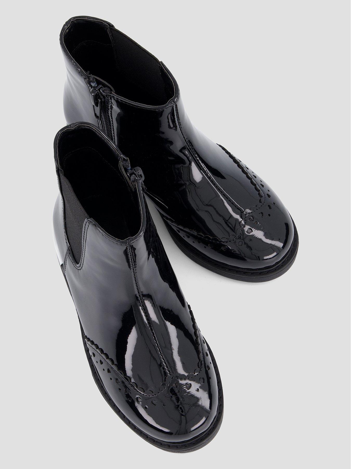 Image 3 of 7 of The Very Collection Younger Girls Patent Chelsea Boot - Black
