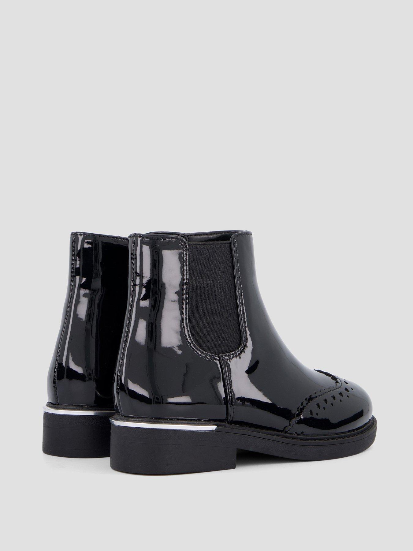 Image 6 of 7 of The Very Collection Younger Girls Patent Chelsea Boot - Black