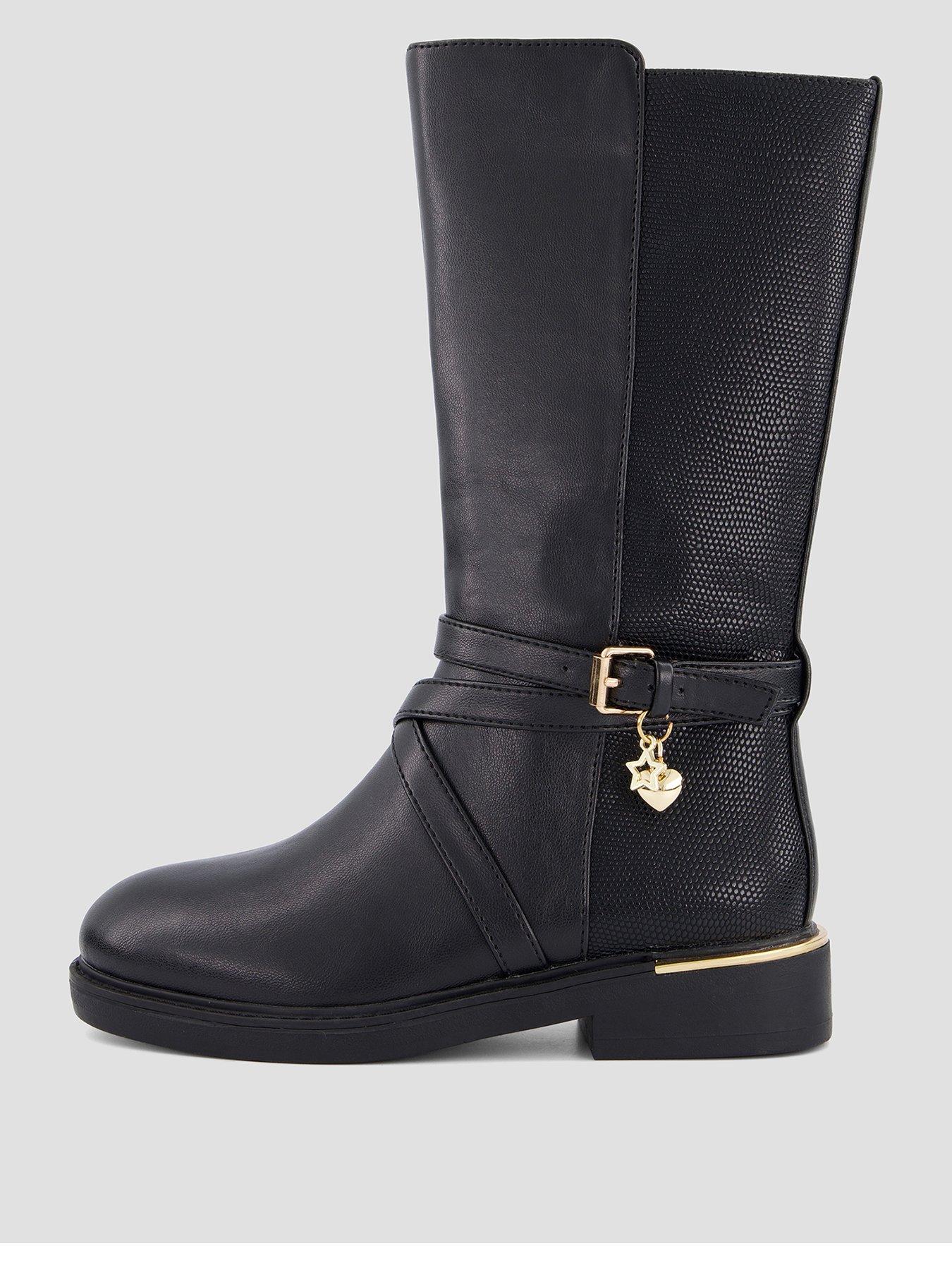 The Very Collection Older Girls Equestrian Charm Boot - Black