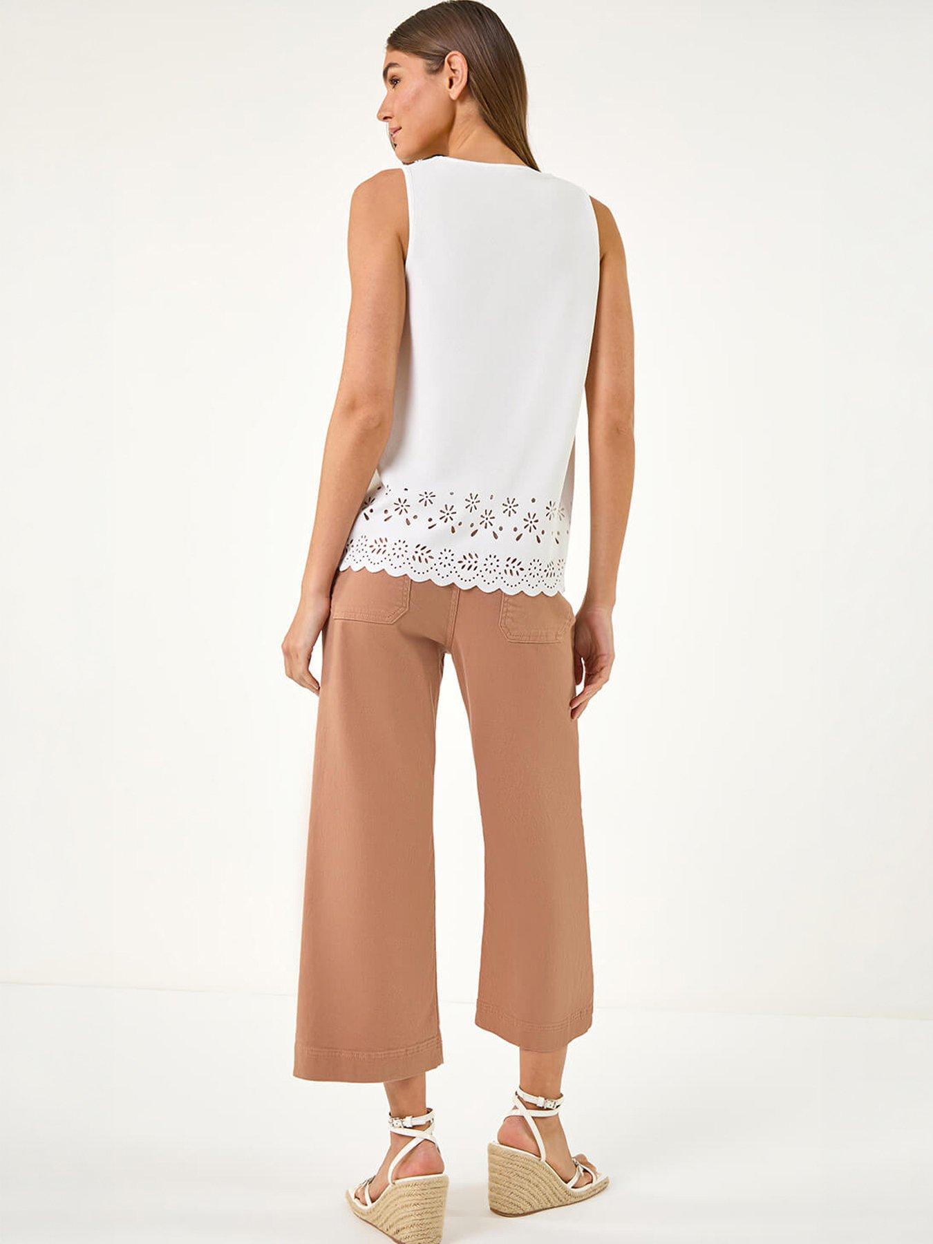 Image 3 of 4 of Roman Cut Out Hem Stretch Vest Top