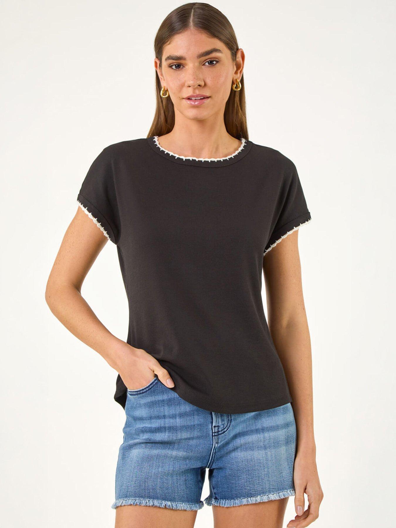  image of roman-stitch-detail-ribbed-top