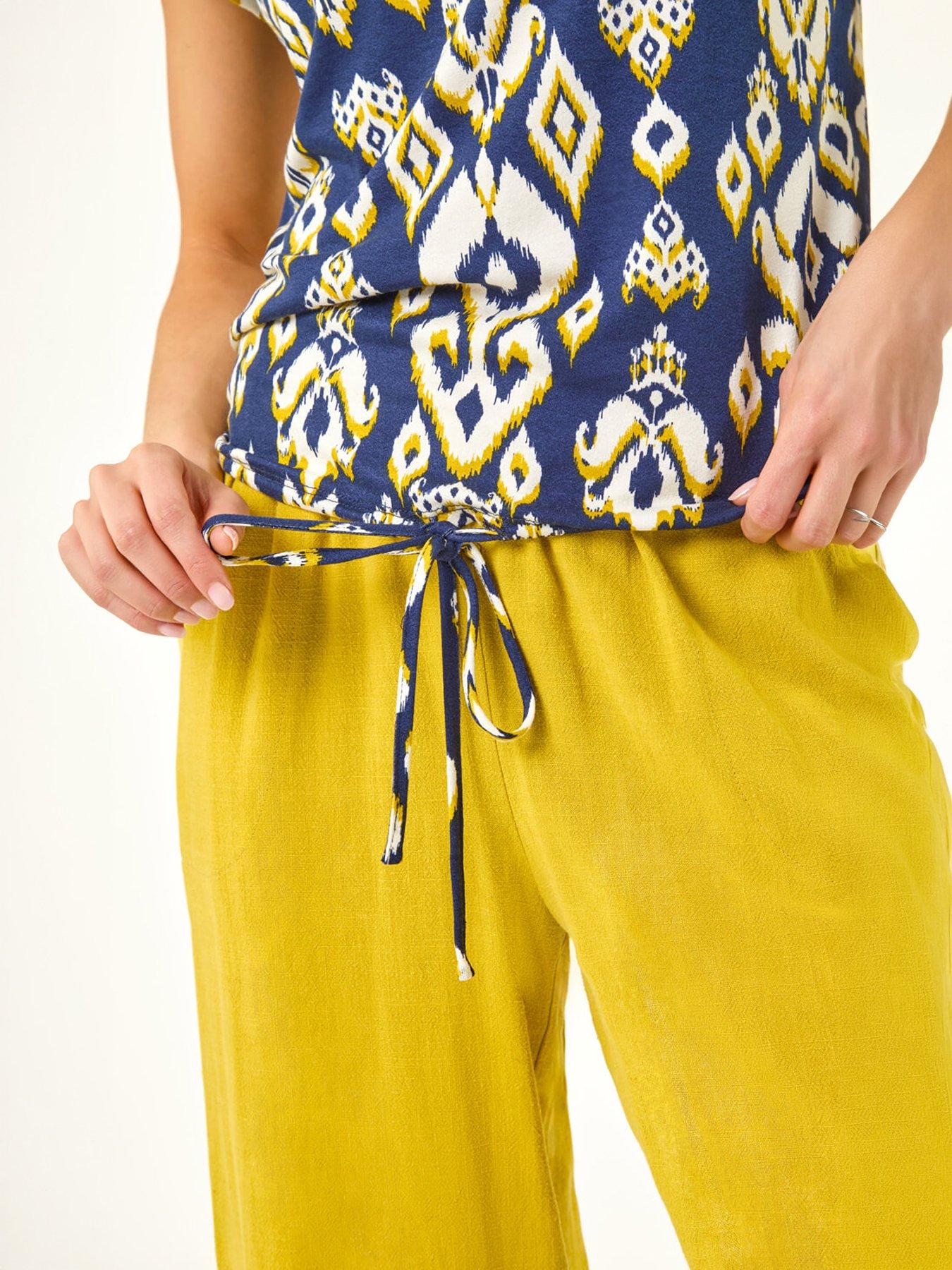 Image 2 of 5 of Roman Petite Aztec Drawstring Hem Top