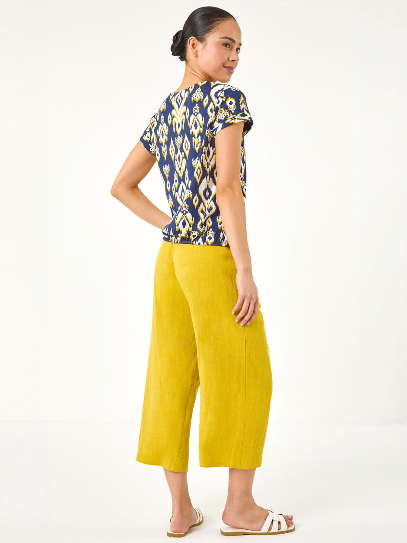 Image 4 of 5 of Roman Petite Aztec Drawstring Hem Top