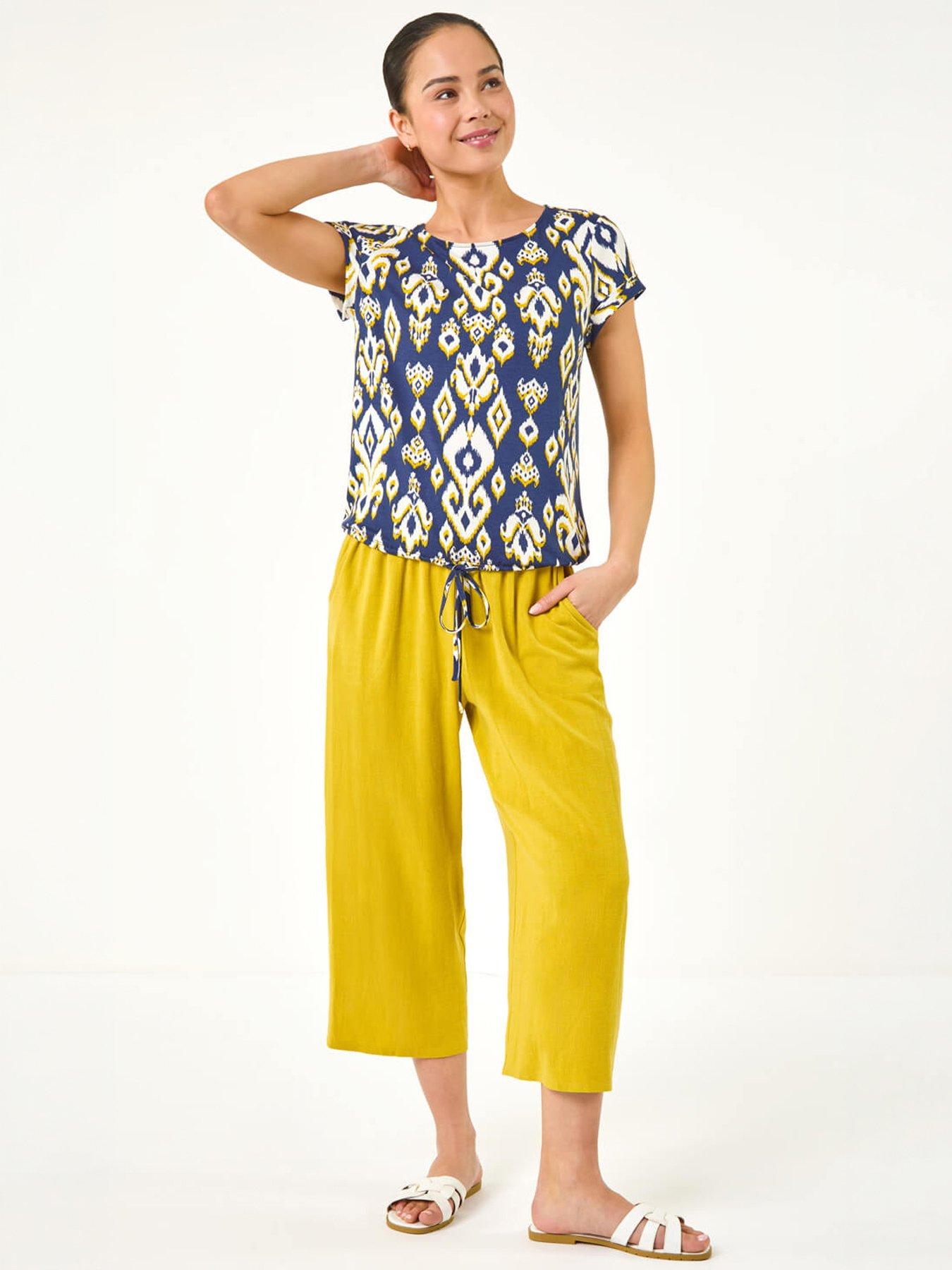 Image 5 of 5 of Roman Petite Aztec Drawstring Hem Top