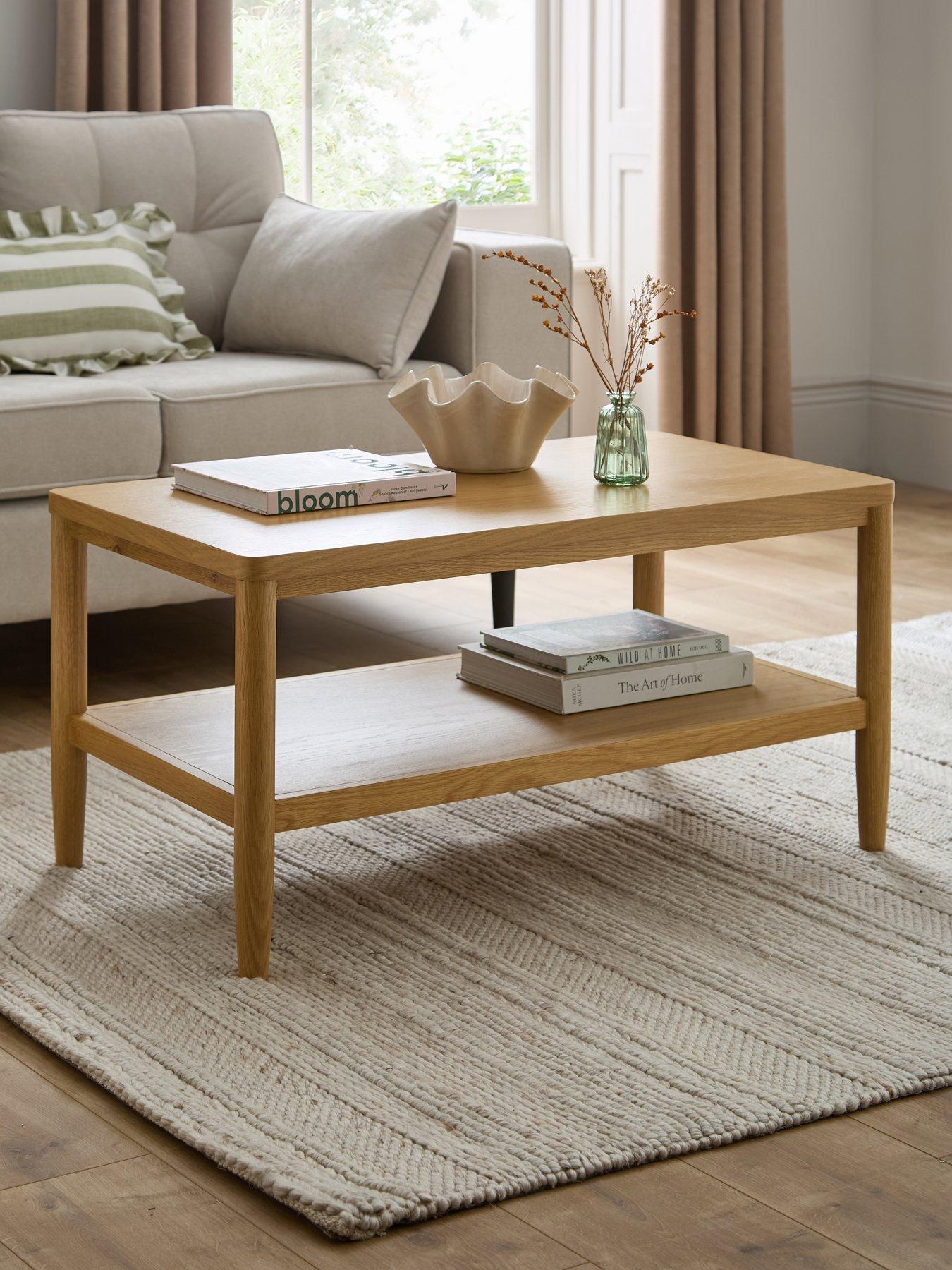 The Very Collection Aubrey Coffee Table Open Shelf