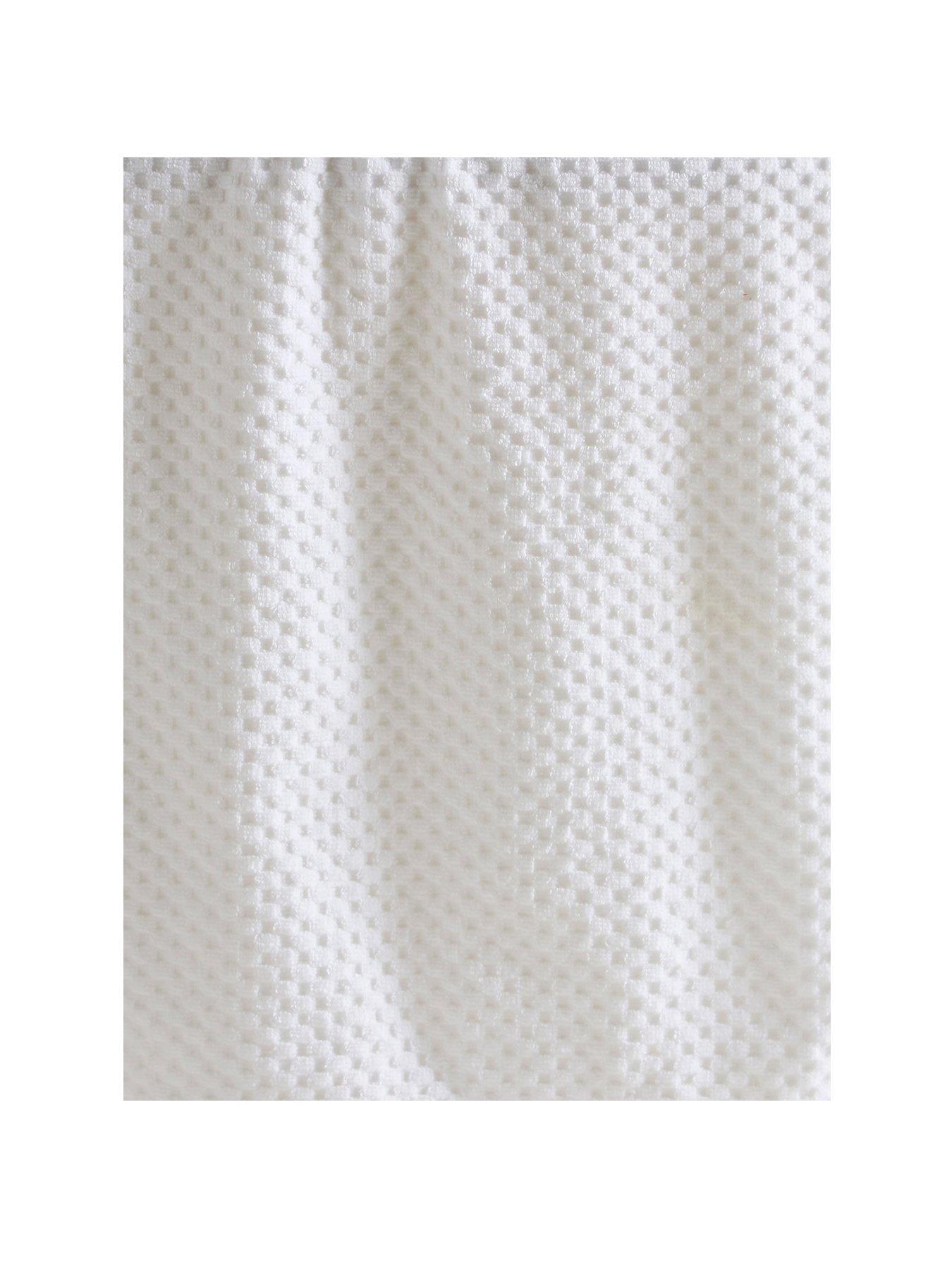 Image 2 of 4 of Dreams & Drapes Popcorn Check Towel Collection White