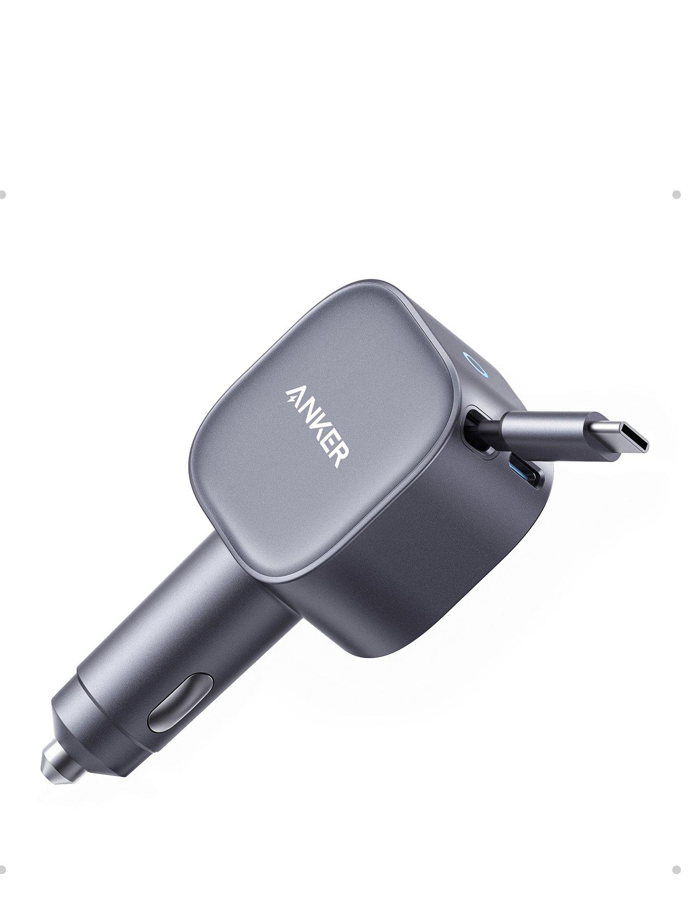  image of anker-anker-nano-car-charger-75w-fast-charging-with-retractable-usb-c-cable-grey
