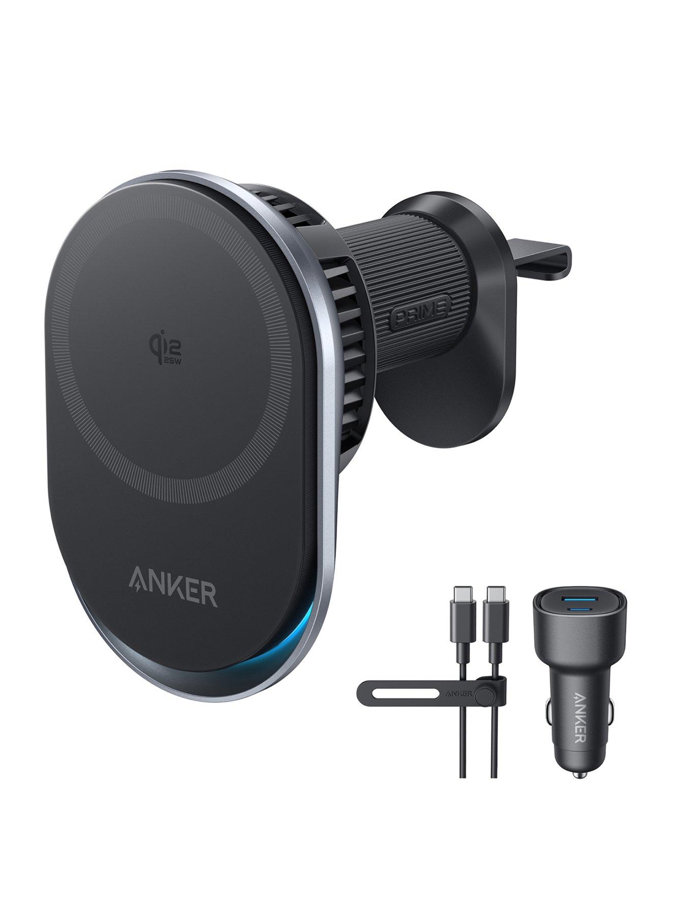 Anker Anker Prime Qi2 25W Car Charger and Mount with Adapter and Cable, Active Phone Cooling