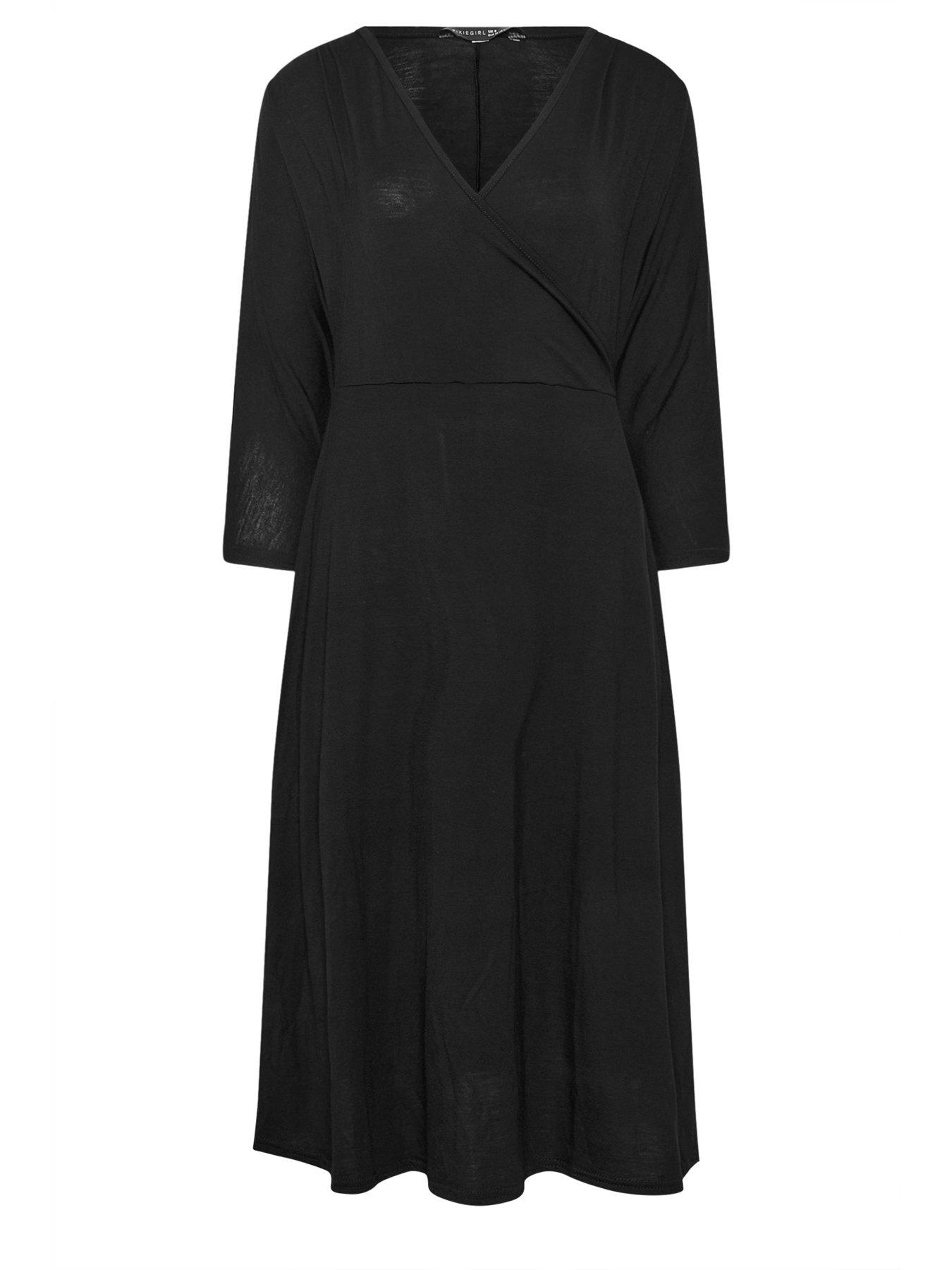 Image 5 of 5 of PixieGirl Petite 3/4 Wrap Midi Dress