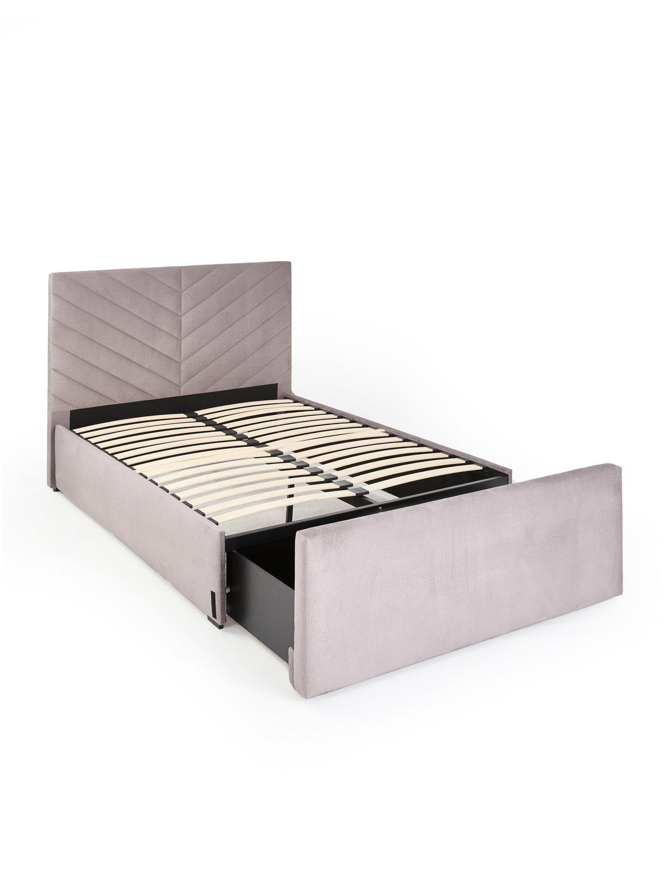 Image 4 of 7 of The Very Collection Eagan&nbsp;End Storage Drawer&nbsp;Bed with Mattress Options (Buy &amp; SAVE!) - Grey