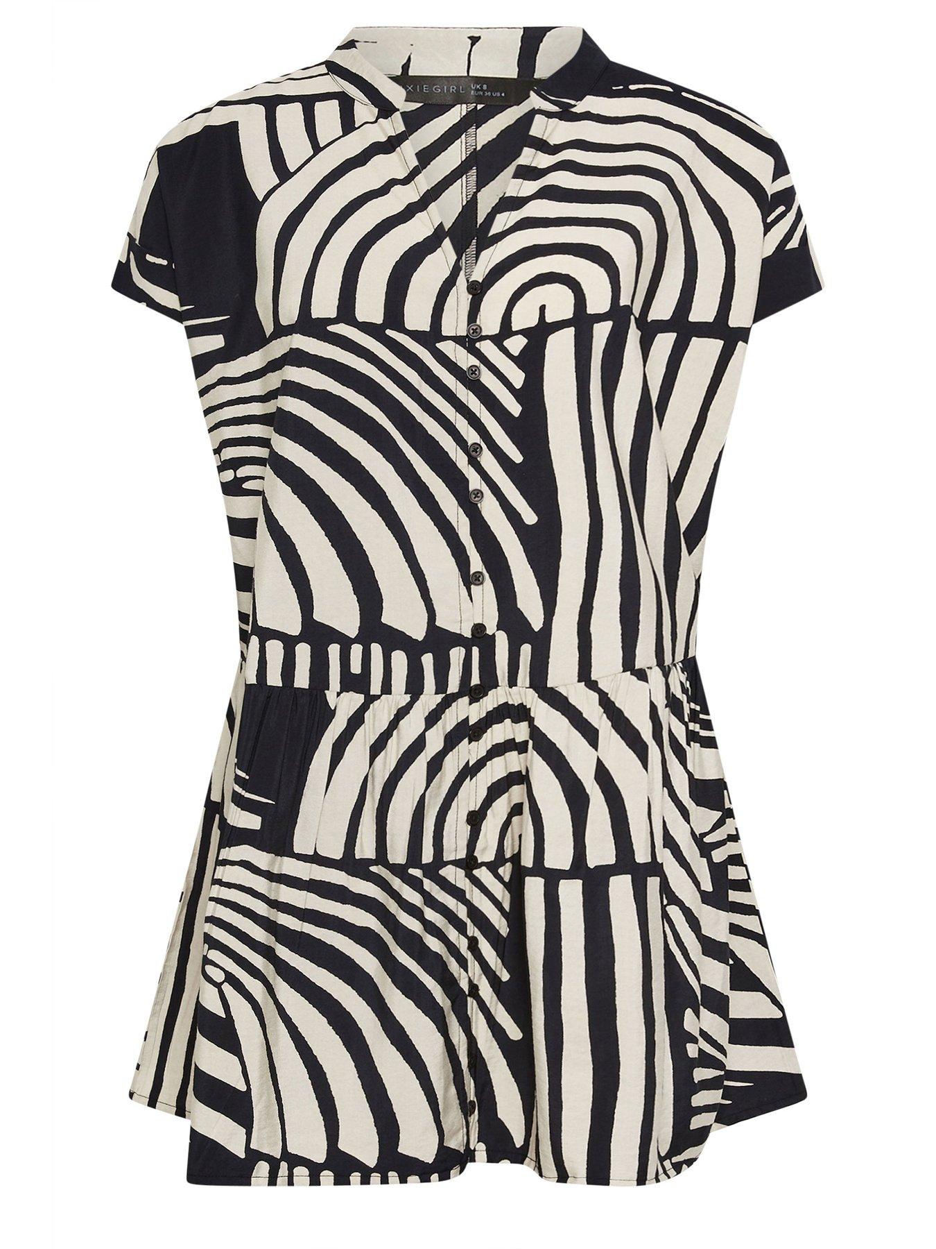 Image 5 of 5 of PixieGirl Petite Button Through Drop Waist Dress - Black