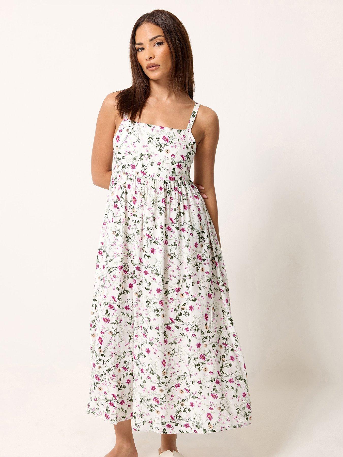 PixieGirl Petite Ditsy Print Midi Dress
