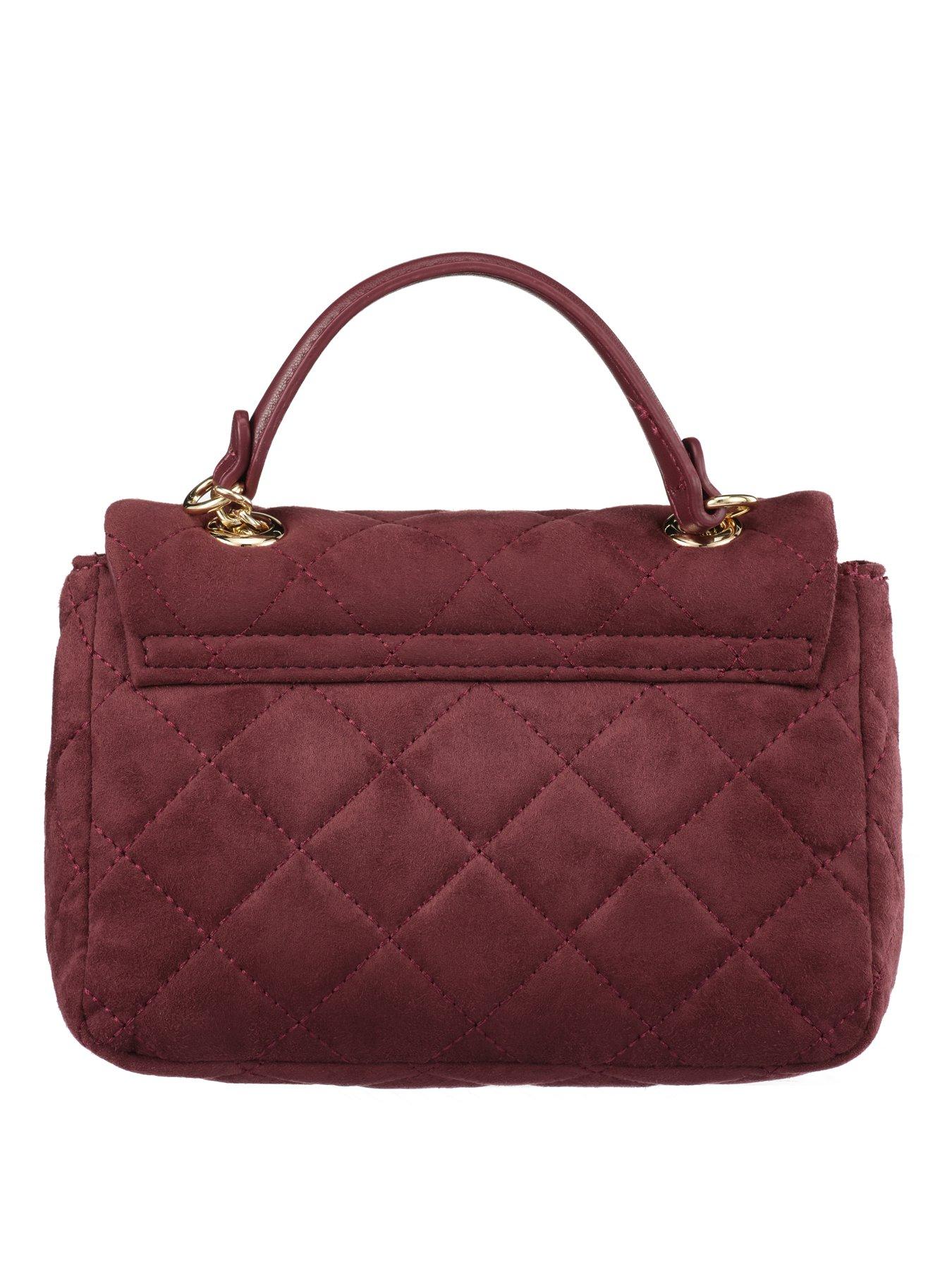 Image 2 of 6 of Valentino Ocarina Suede Flap Bag - Red