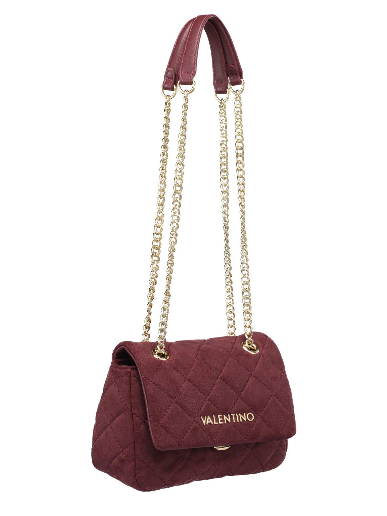 Image 3 of 6 of Valentino Ocarina Suede Flap Bag - Red