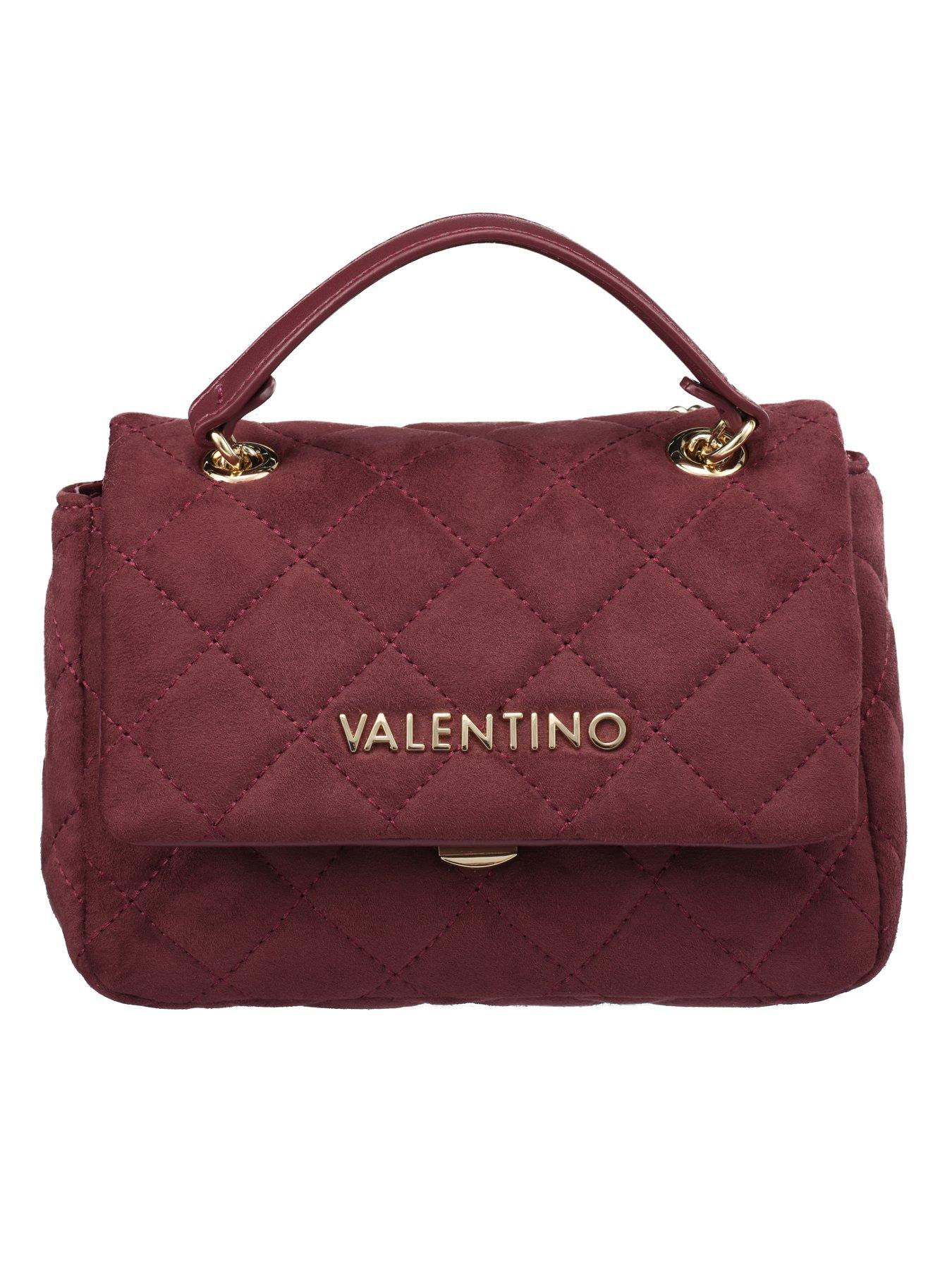 Image 5 of 6 of Valentino Ocarina Suede Flap Bag - Red