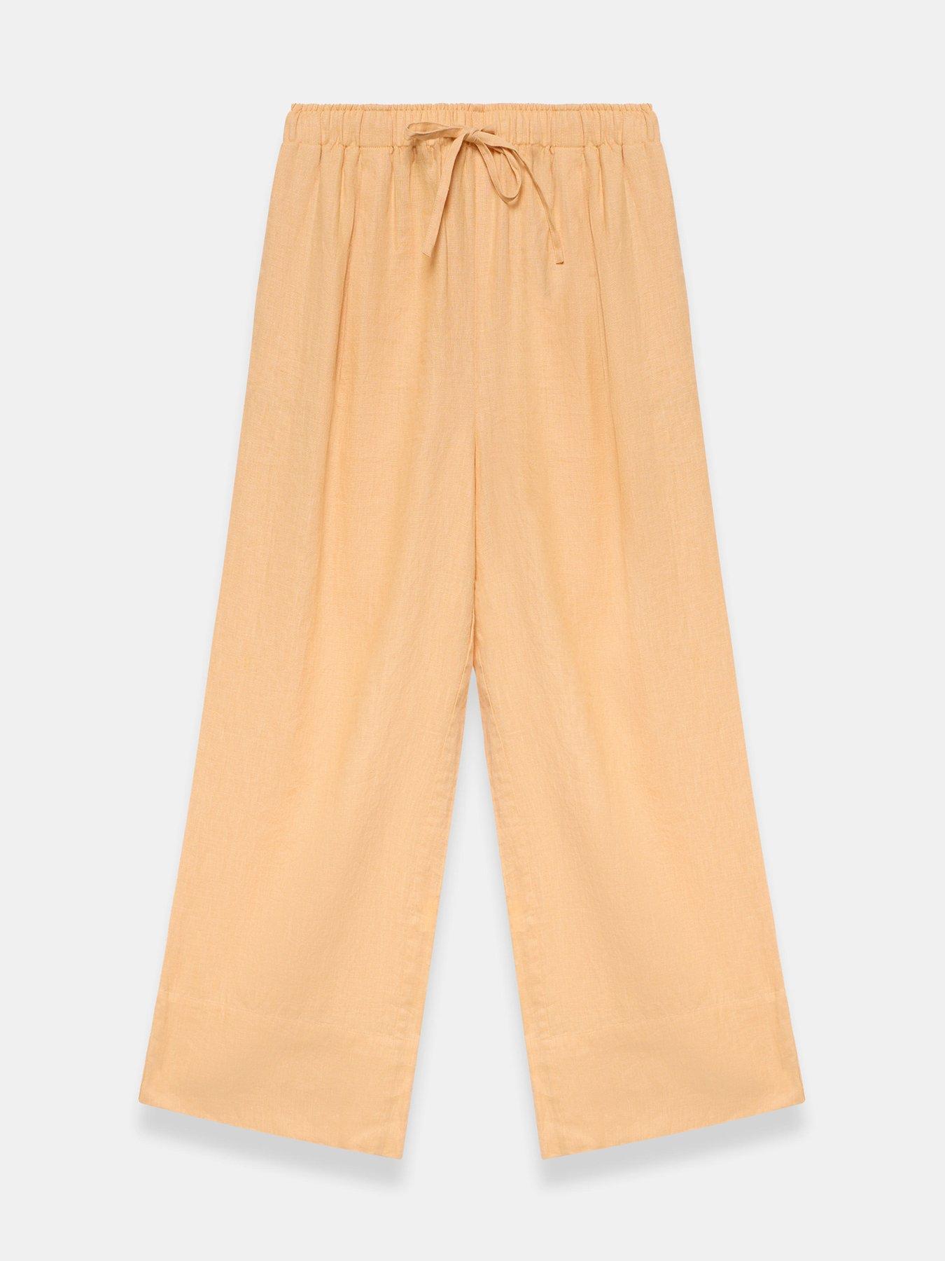Image 5 of 6 of Mint Velvet Linen Wide Trouser - Yellow
