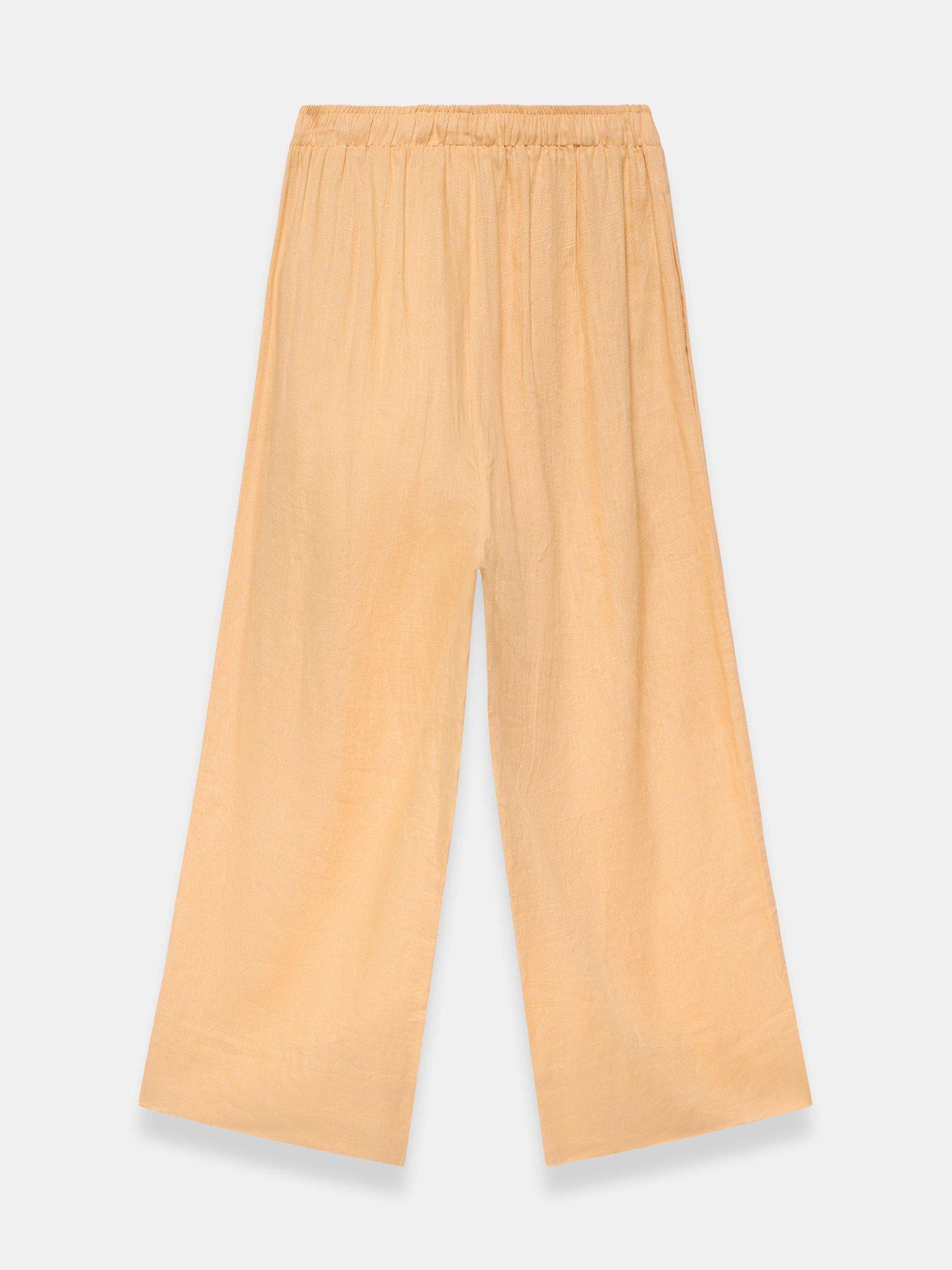 Image 6 of 6 of Mint Velvet Linen Wide Trouser - Yellow